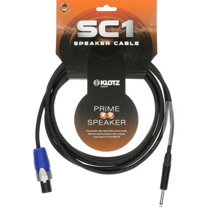 Klotz Cables Spielzeug-Musikinstrument SC1-SP02SW Lautsprecherkabel Speakon Klinke 2 m 2x 1 5 mm²