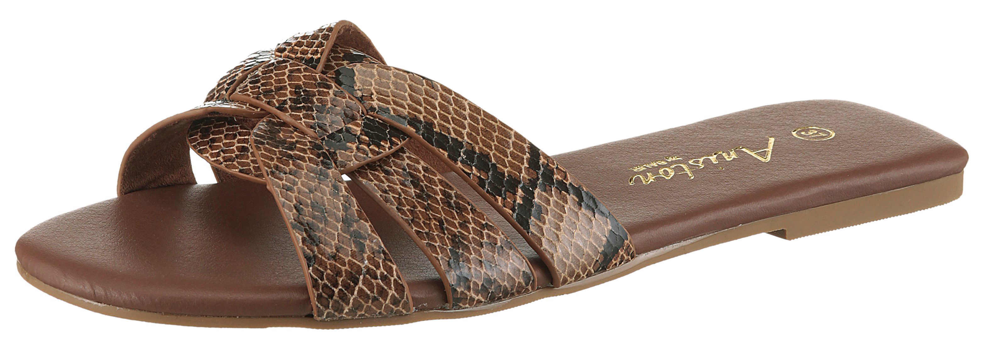 Aniston SHOES Pantolette Sommerschuh, Flat, schmale Form - NEUE KOLLEKTION