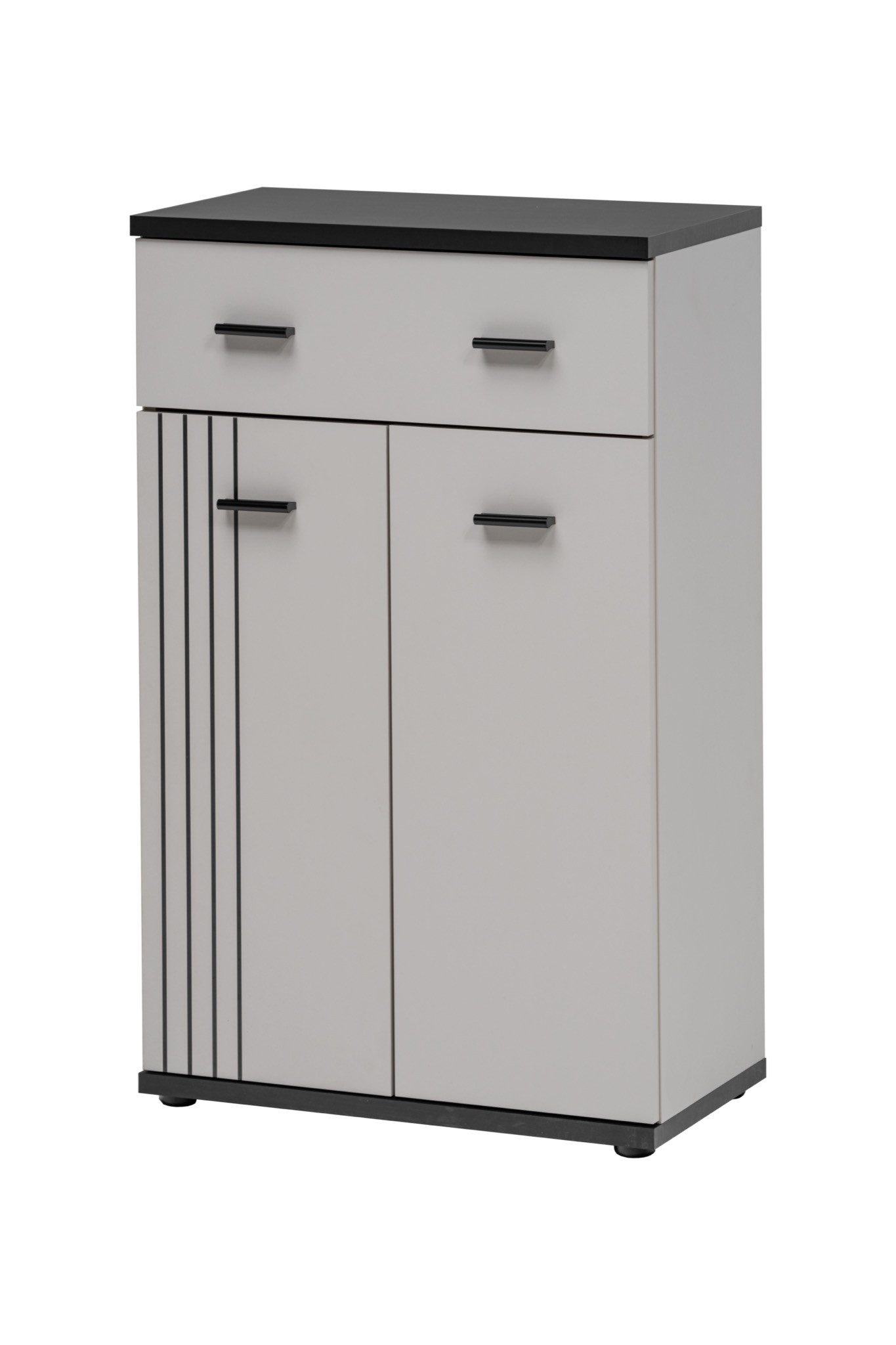 ASM-Moebel Garderoben-Set Flurgarderobe Schuhschrank Wandpaneel HUGO IV mit Sitzbank und Spiegel, Mit Sitzbank und Spiegel