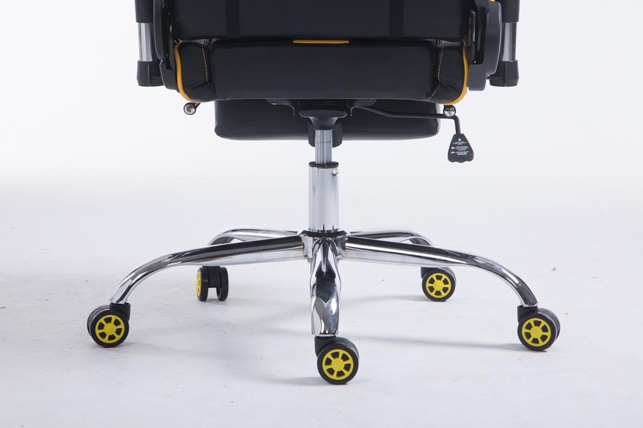 360° Racingstuhl, Rückenlehne Sitzfläche: Chefsessel), (Schreibtischstuhl, Gestell: Gamingstuhl, mit Limitless höhenverstellbar TPFLiving drehbar Metall schwarz/gelb Kunstleder bequemer chrom - Gaming-Stuhl Drehstuhl, - und