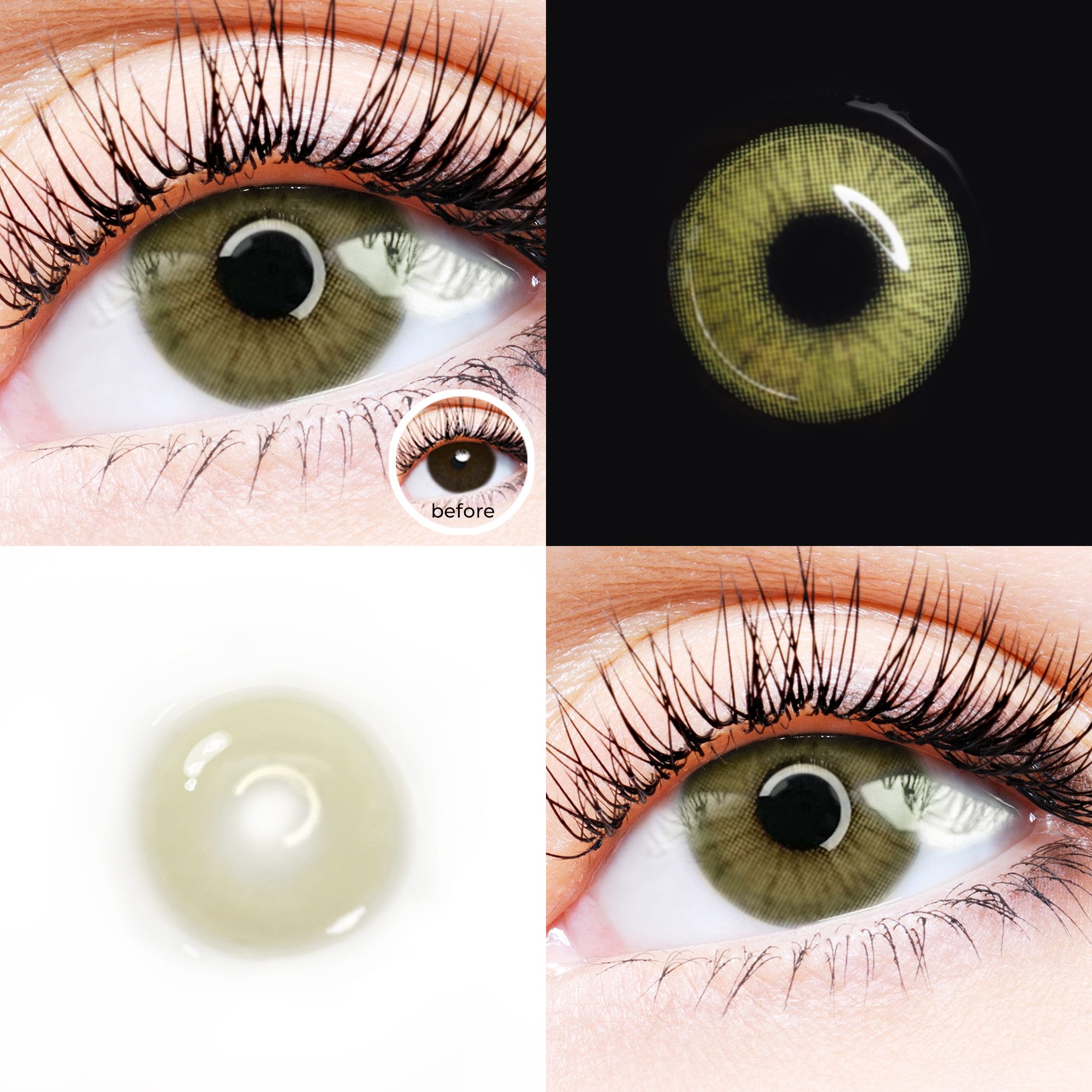 LuxDelux Farblinsen Fidelio Beige Brown Braune Farbige Kontaktlinsen mit und ohne Stärke