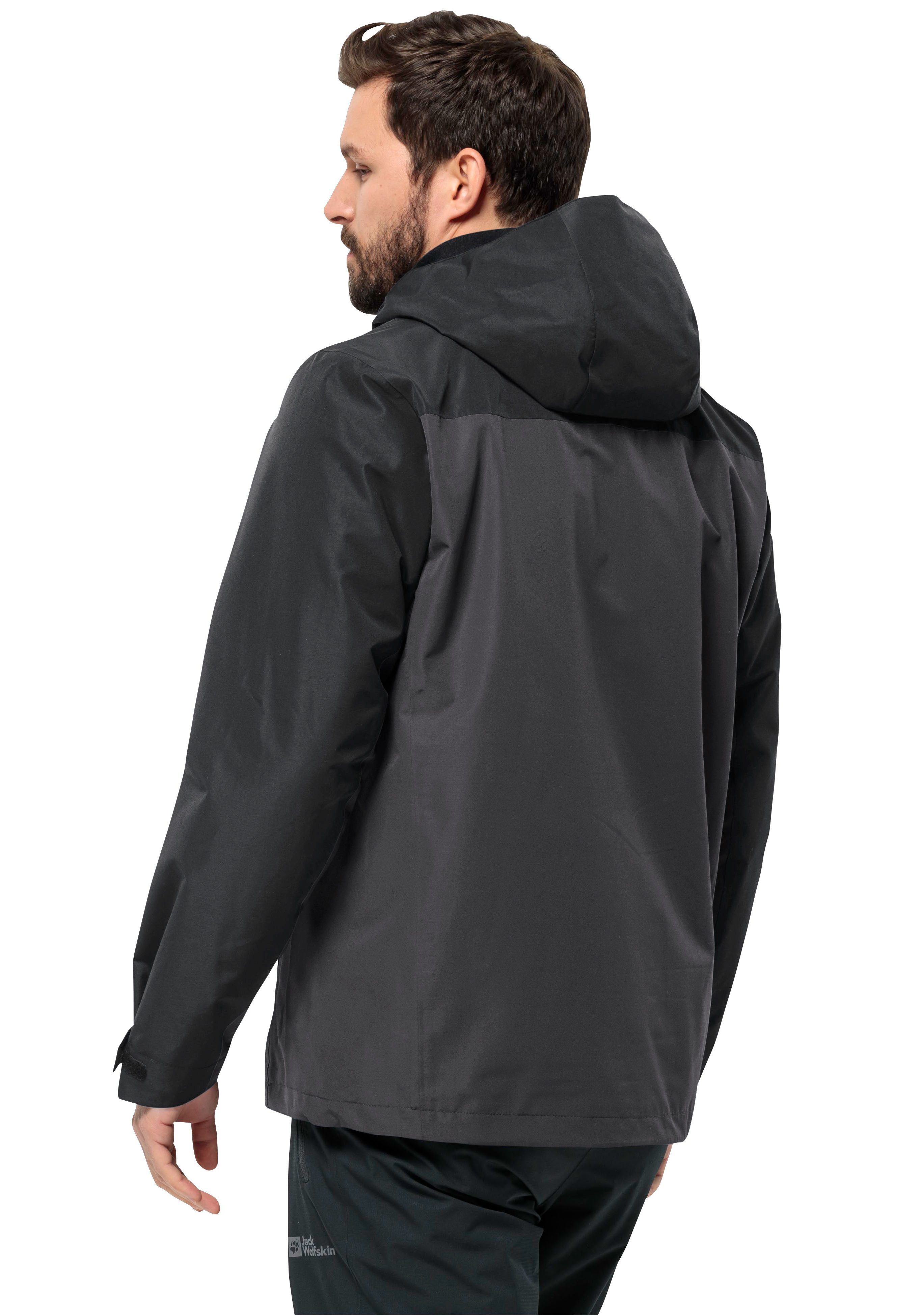 Jack Wolfskin 3-in-1-Funktionsjacke TAUBENBERG 3IN1 JKT M mit Außenjacke und Innenjacke, wasserdicht, winddicht, atmungsaktiv