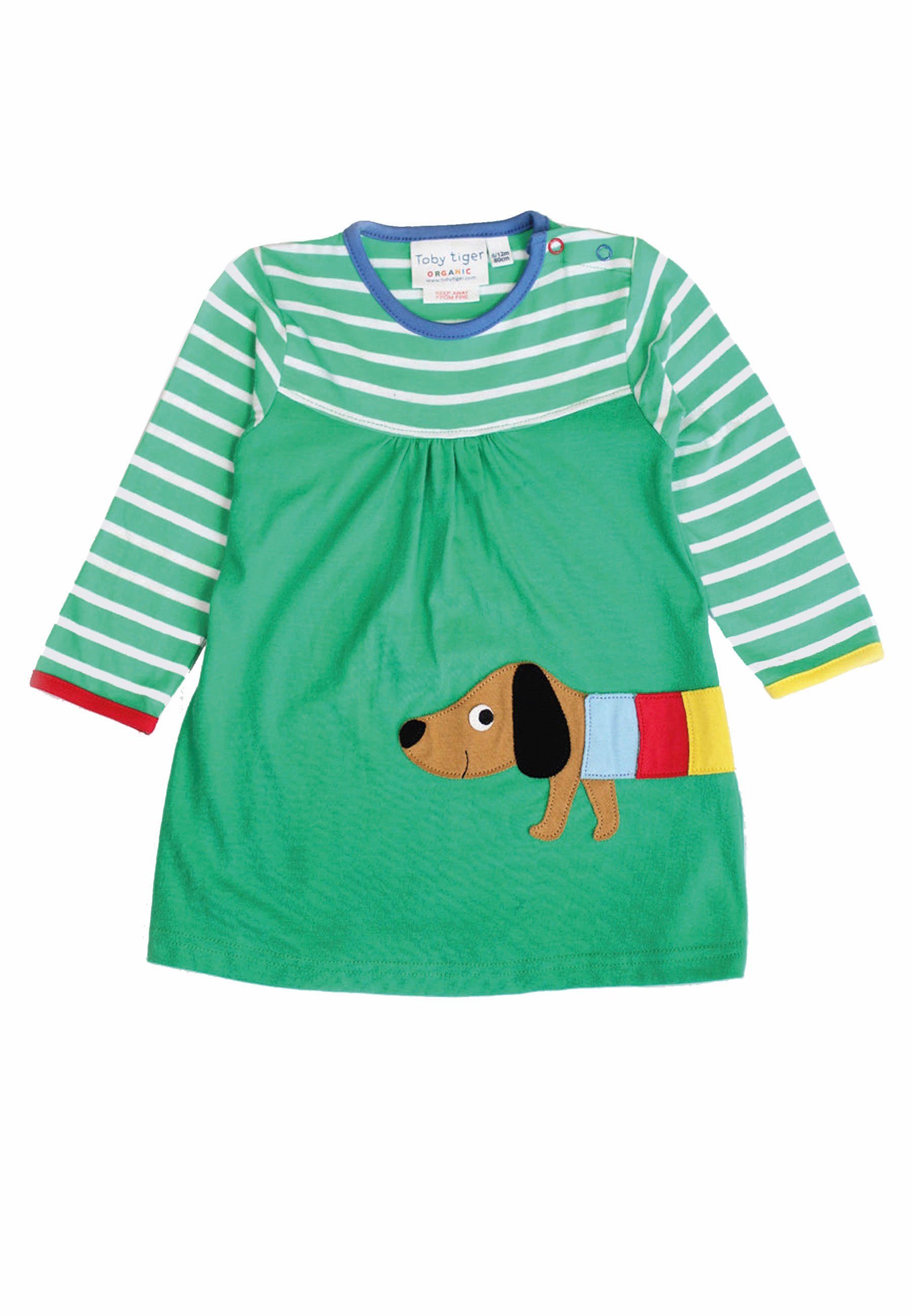 Toby Tiger Shirtkleid Jerseykleid mit Hunde Applikation