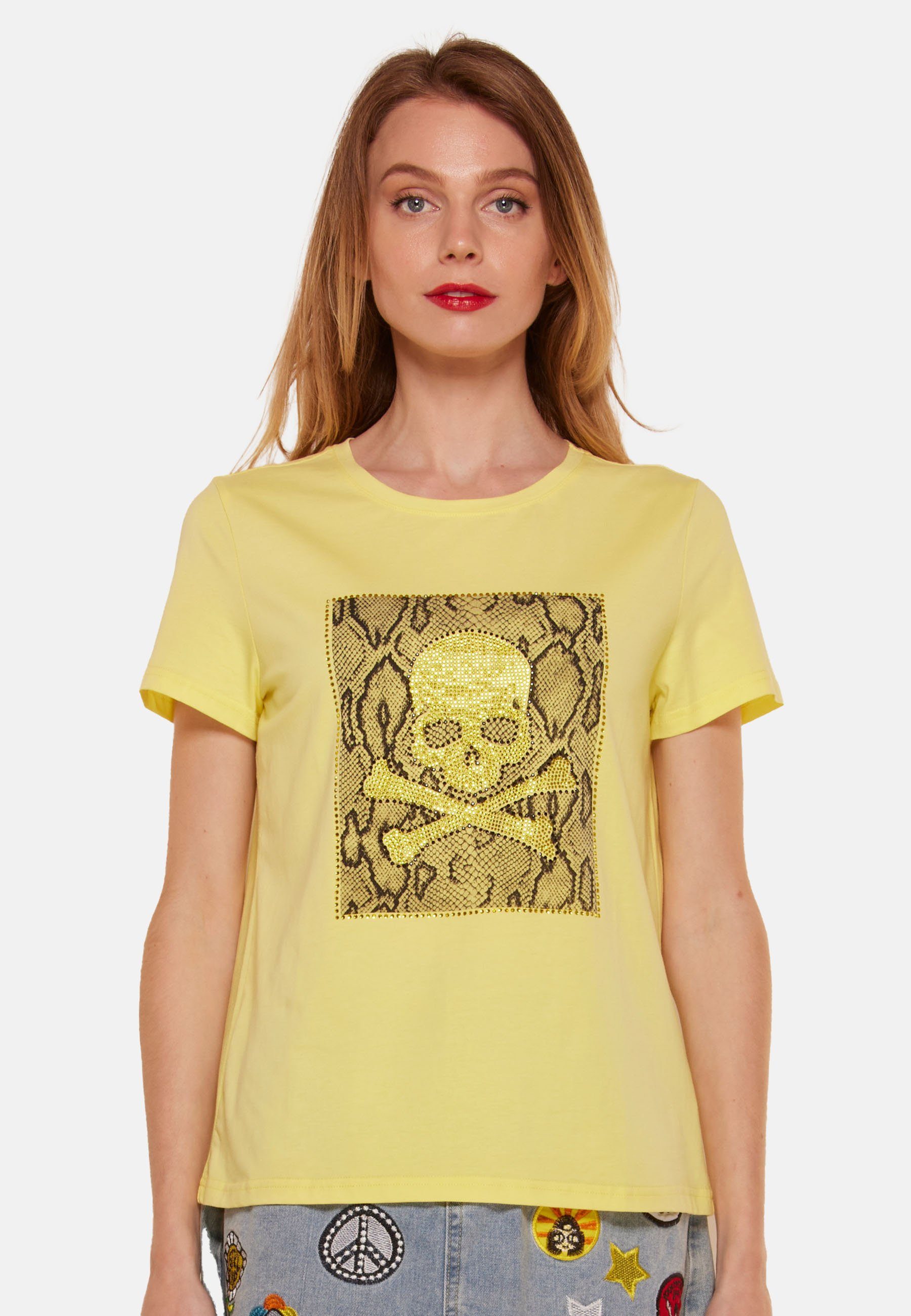 Tooche Print-Shirt T-shirt Totenkopf YELLOW