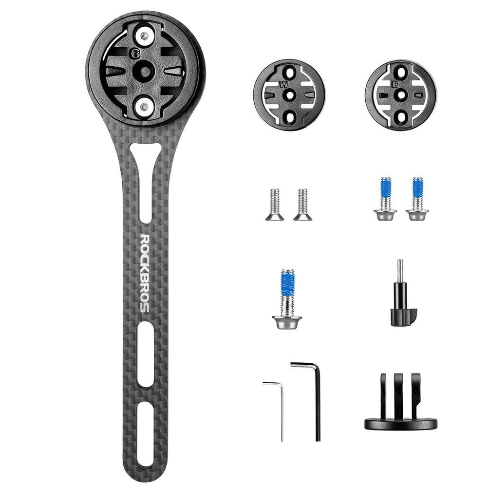 ROCKBROS Halterung Lenkerhalterung Fahrradcomputerhalter Vorbauhalterung, (Spar-Set, 1-tlg., 13 g ultraleicht, ultraleicht 13 g, 3 Adapter, Zubehörhalter)