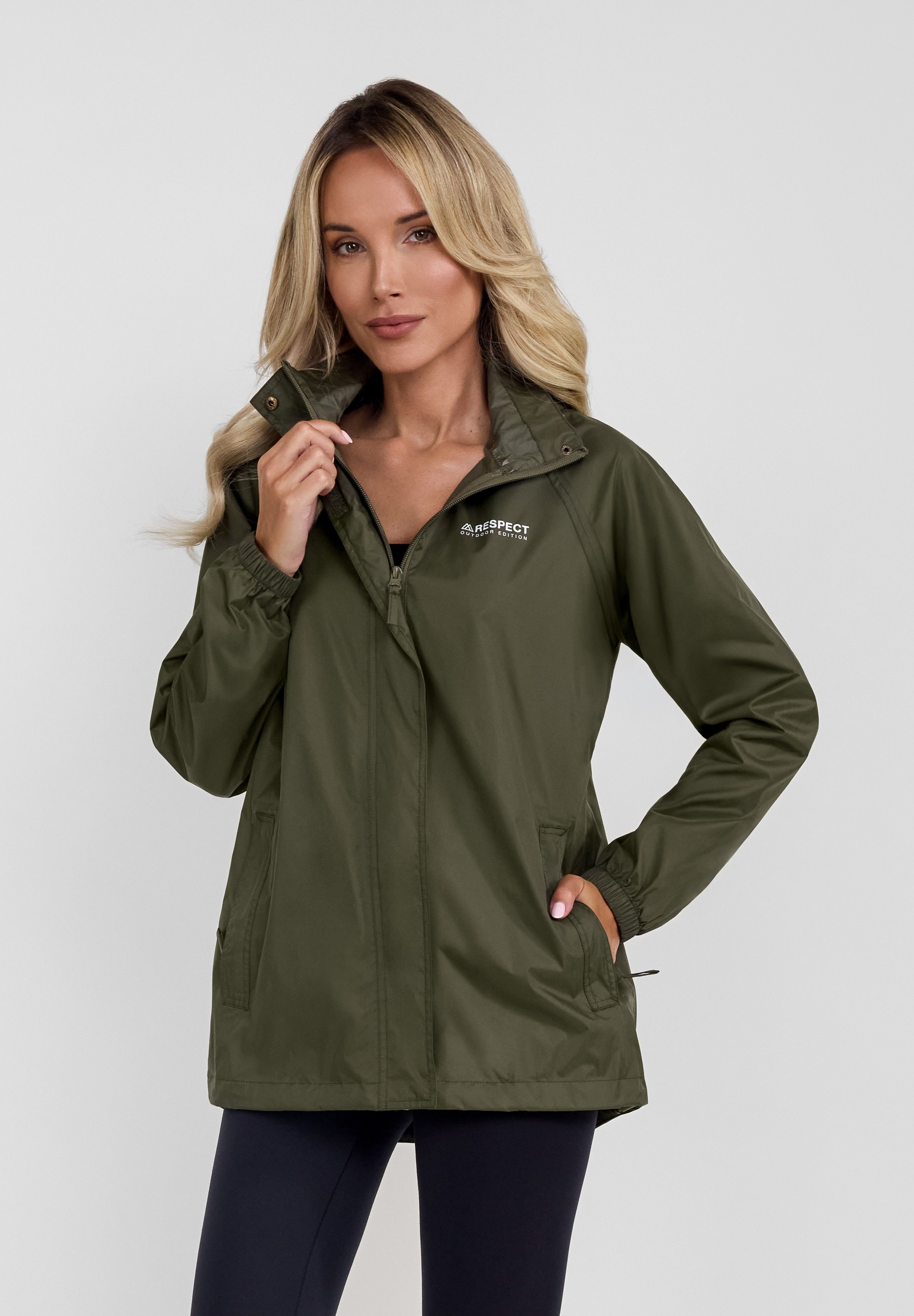 Respect Regenjacke Regenjacke mit Kapuze und Tasche (36-48) günstig online kaufen