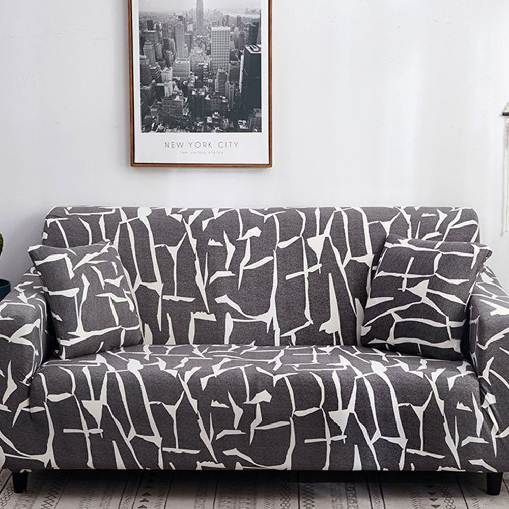 Sofahusse Sofabezug cm, FELIXLEO von 145–185 für Doppelsofas geeignet Hellgrau, Stretch