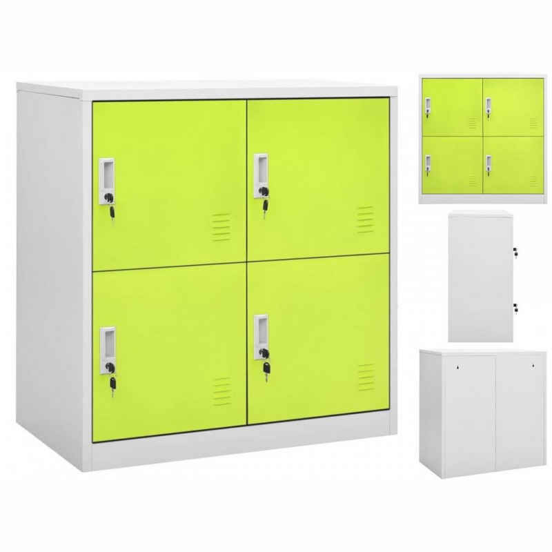 vidaXL Aktenschrank Schließfachschrank Hellgrau und Grün 90x45x92,5 cm Stahl