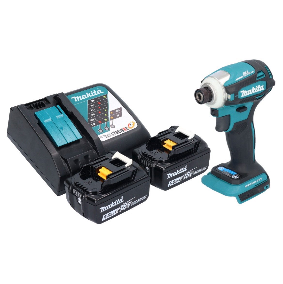 Thumbnail - Makita Akku-Schlagschrauber Makita DTD 172 RT Akku Schlagschrauber 18 V 180 Nm 1/4" Brushless + 2x