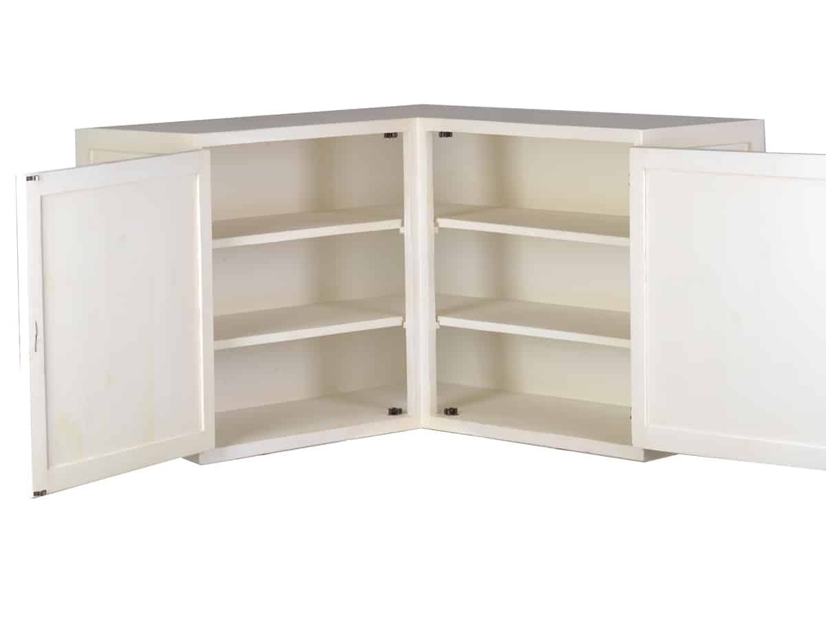 MiaMöbel Hängeschrank Mexico aus massivem Pinienholz Weiß