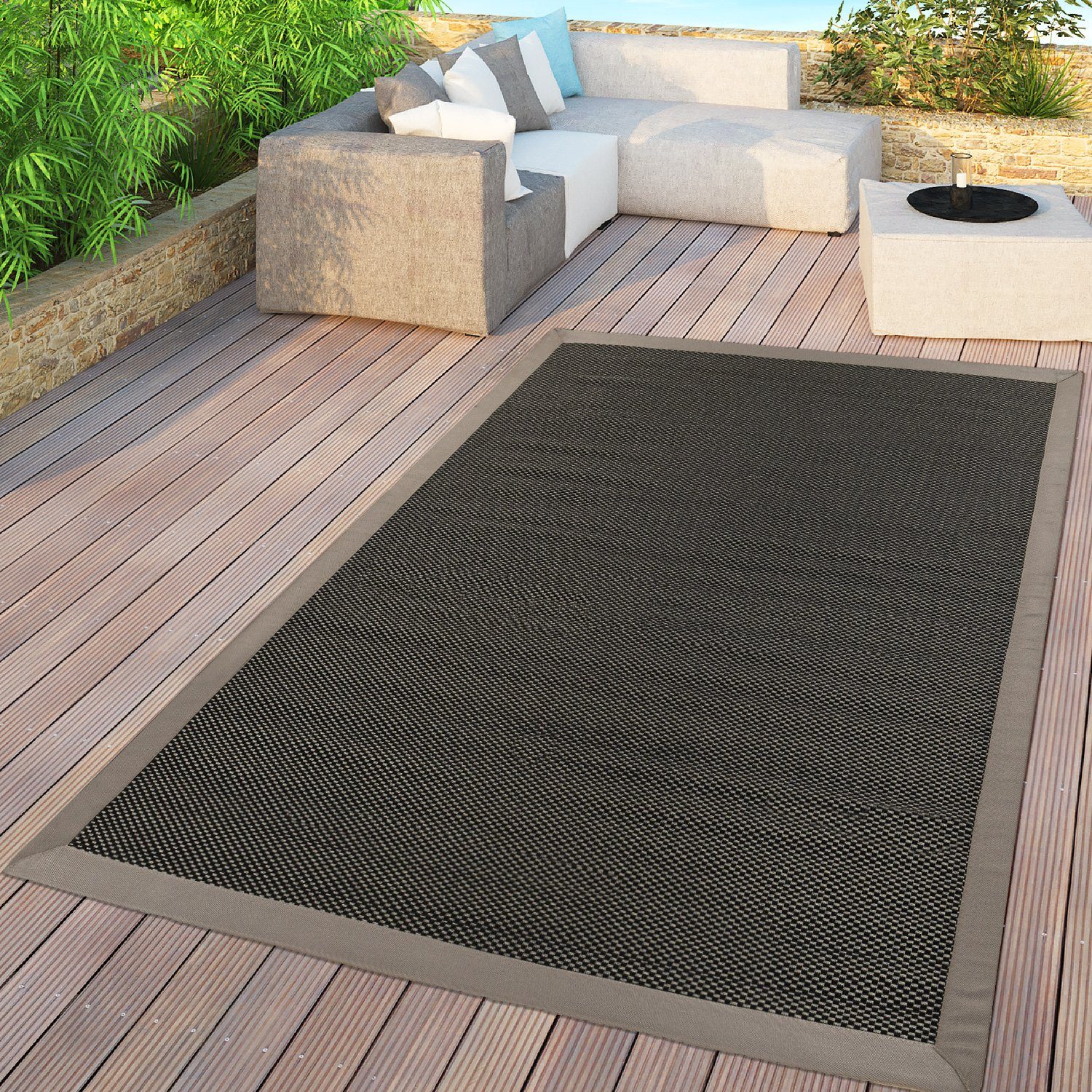 & Outdoor Home, Outdoorteppich Teppich Höhe: TT mm 8 Einfarbig, In- rechteckig, Flachgewebter