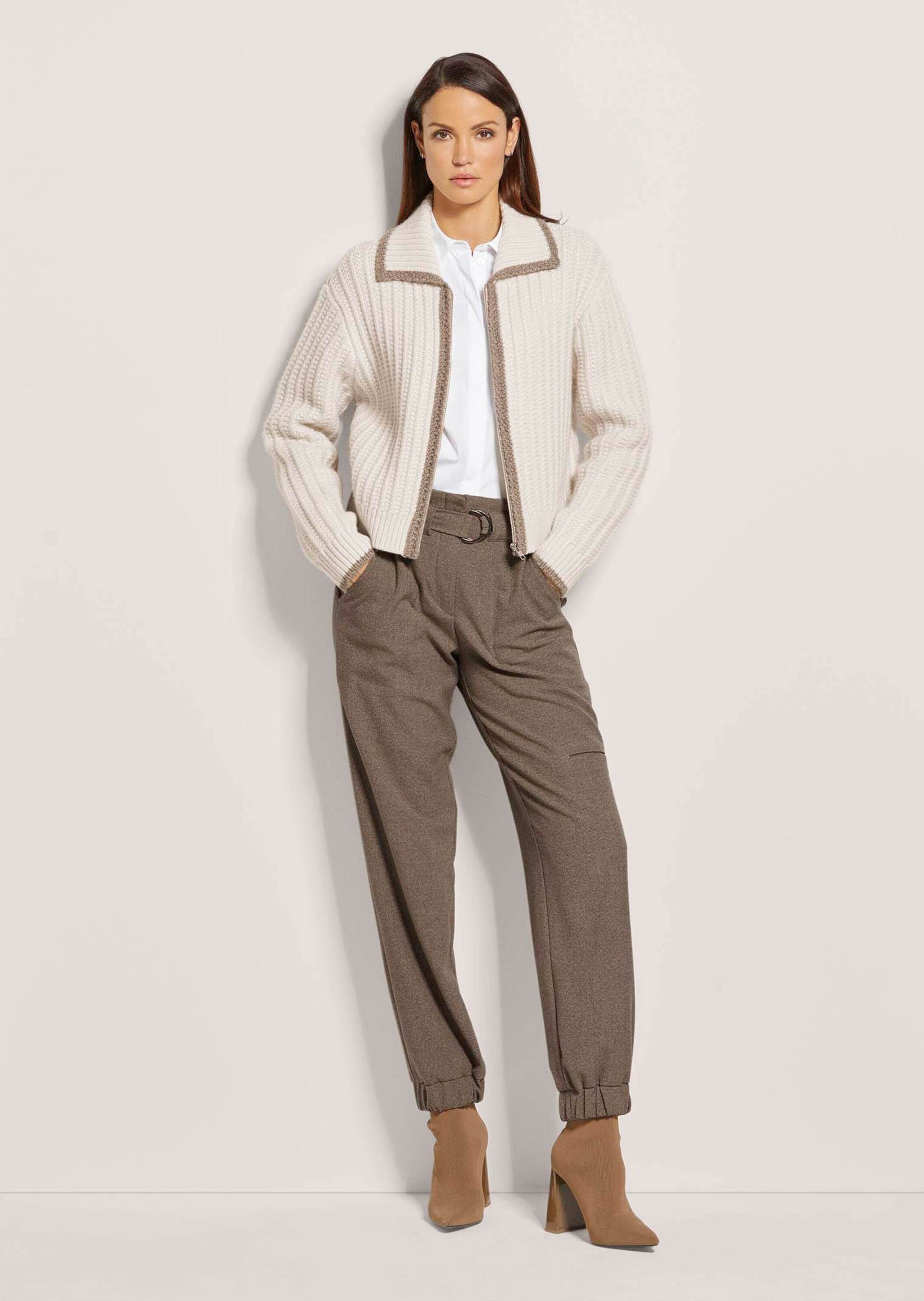 MADELEINE Strickjacke Strickjacke mit Reißverschluss