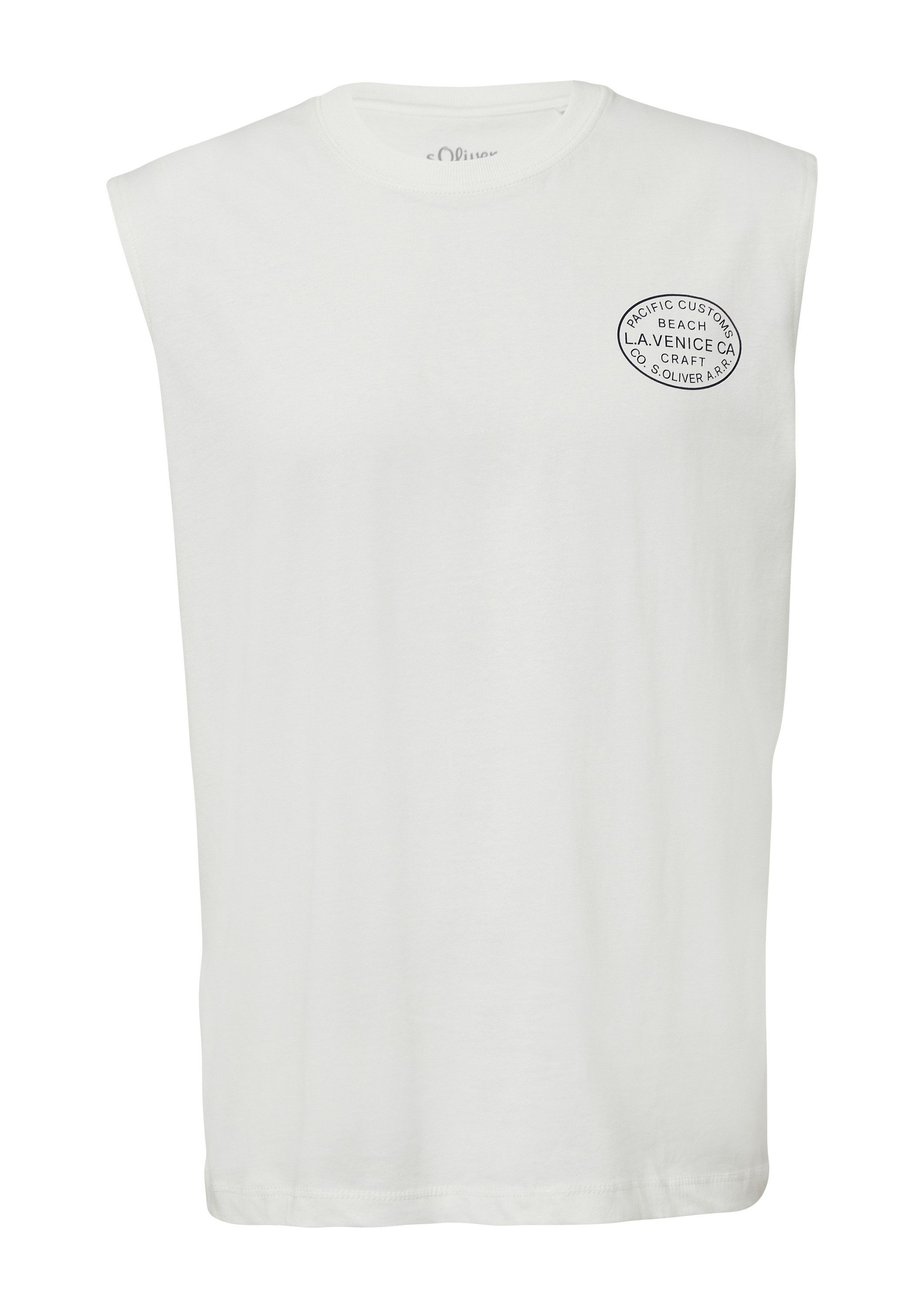 s.Oliver Muskelshirt T-Shirt Jersey-Tanktop im Relaxed Fit mit Print günstig online kaufen