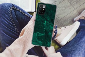 MuchoWow Handyhülle Marmor - Limone - Grün - Strukturiert - Marmoroptik, Phone Case, Handyhülle Xiaomi Redmi 10, Silikon, Schutzhülle