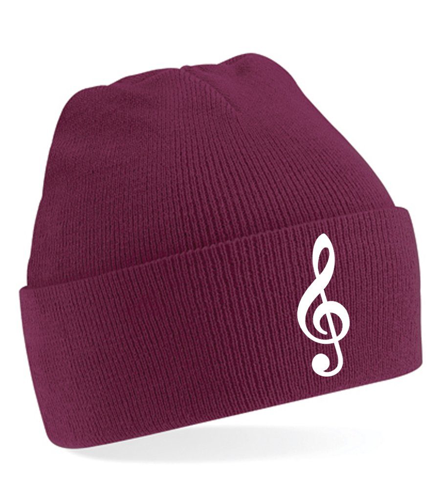 Beanie Unisex Erwachsenen Mütze Musik Notenschlüßel