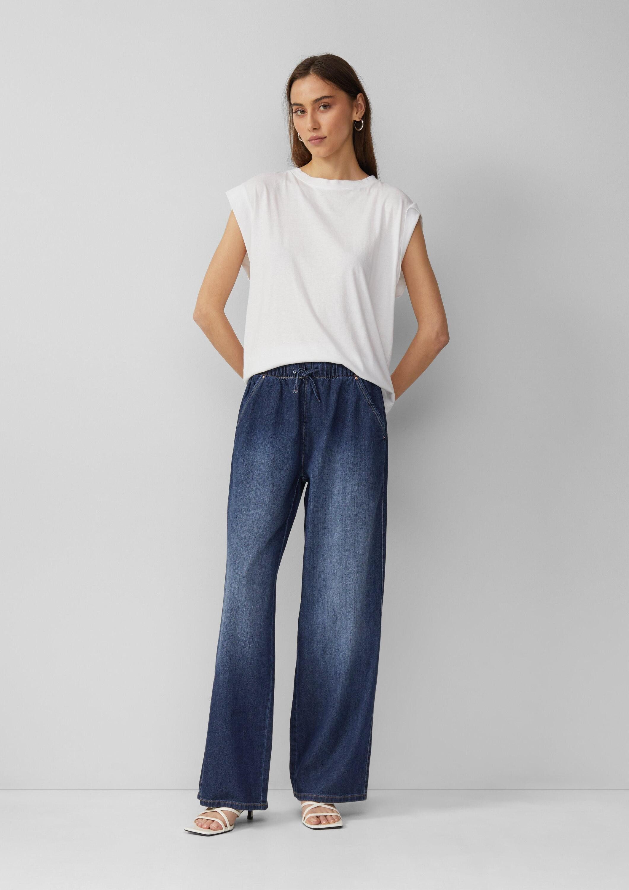 QS Weite Jeans Jeans-Hose (1-tlg) günstig online kaufen