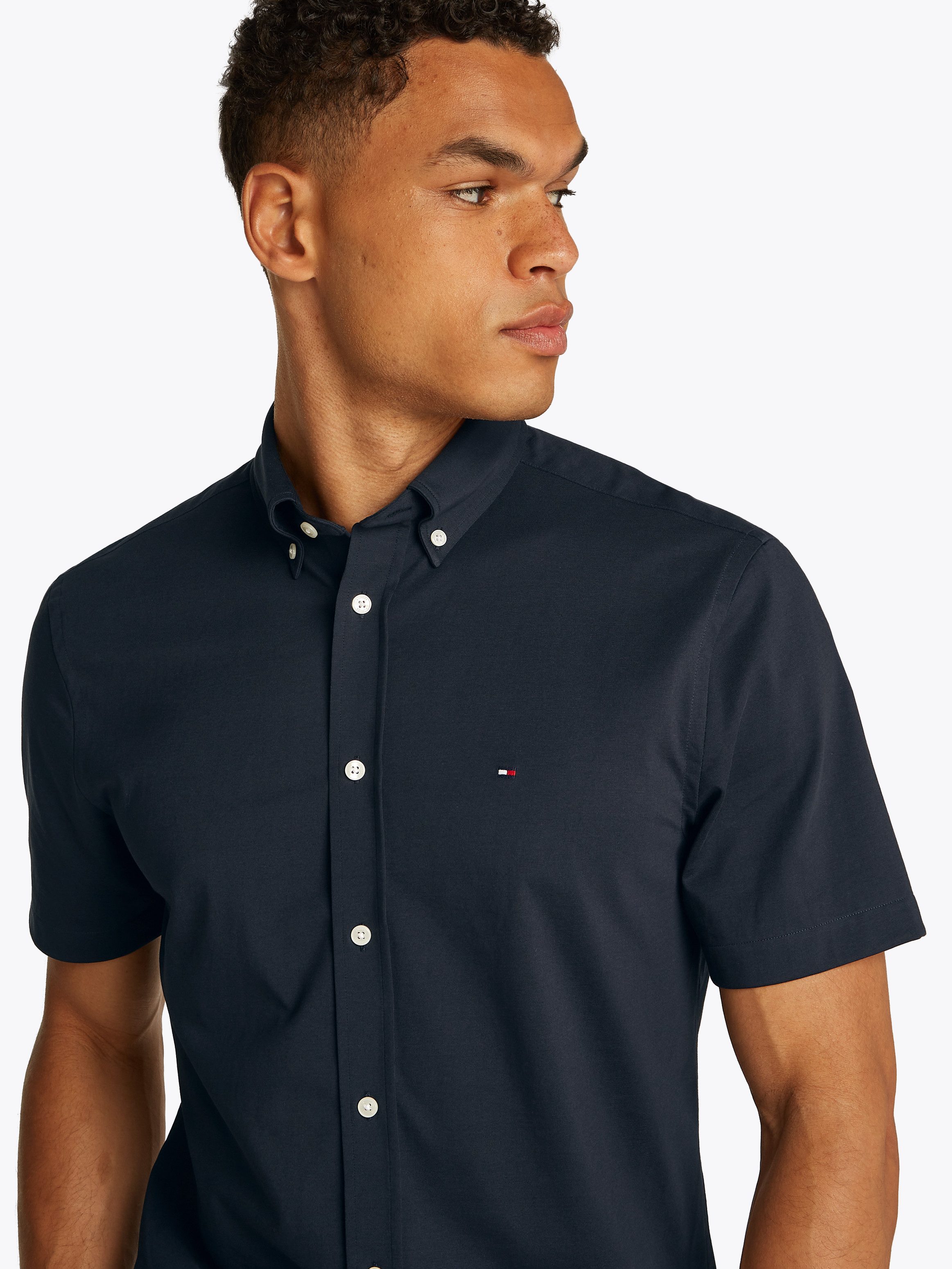 Tommy Hilfiger Kurzarmhemd PERFORMANCE KNIT SOLID günstig online kaufen
