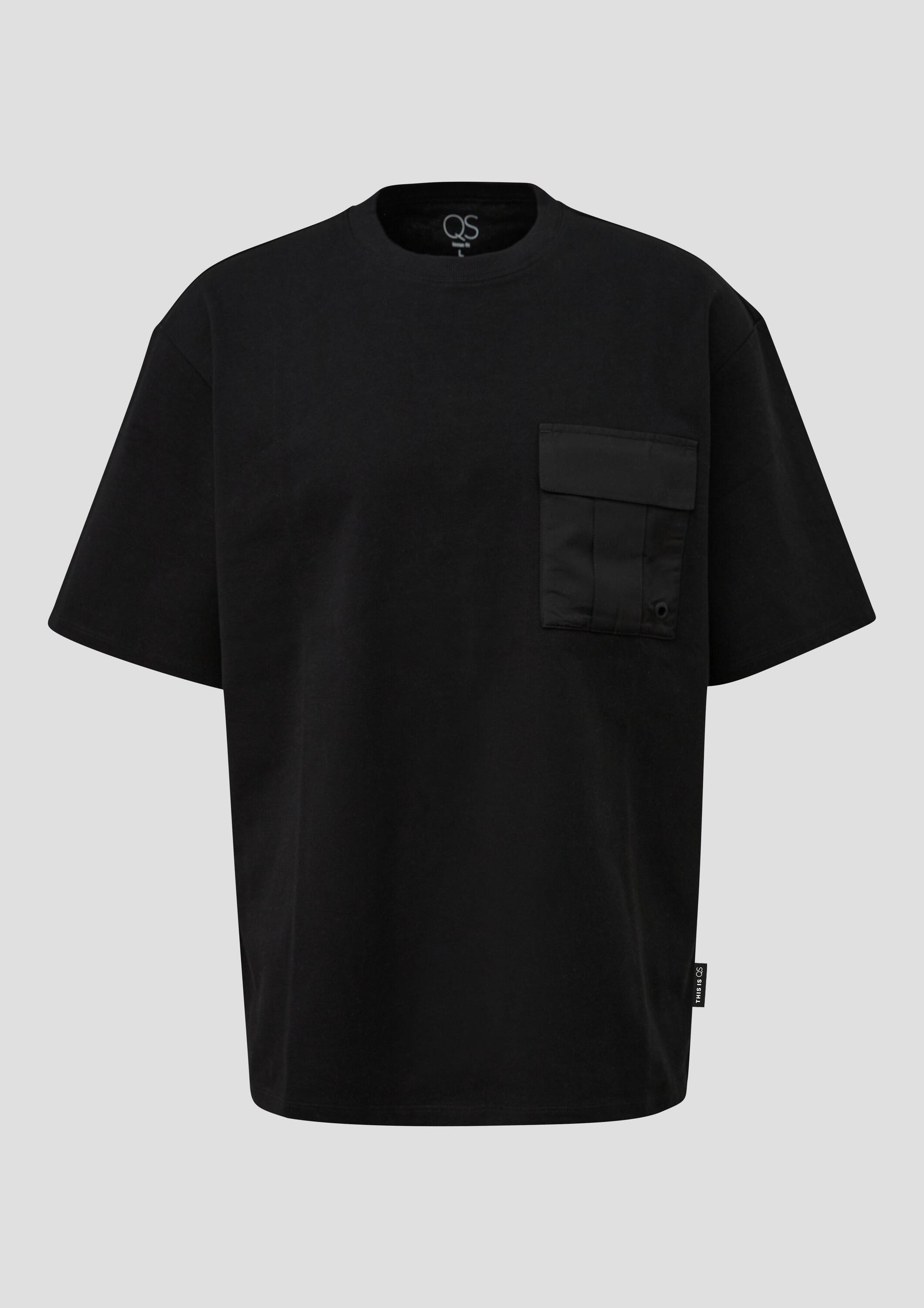 QS Kurzarmshirt T-Shirt T-Shirt mit Brusttasche