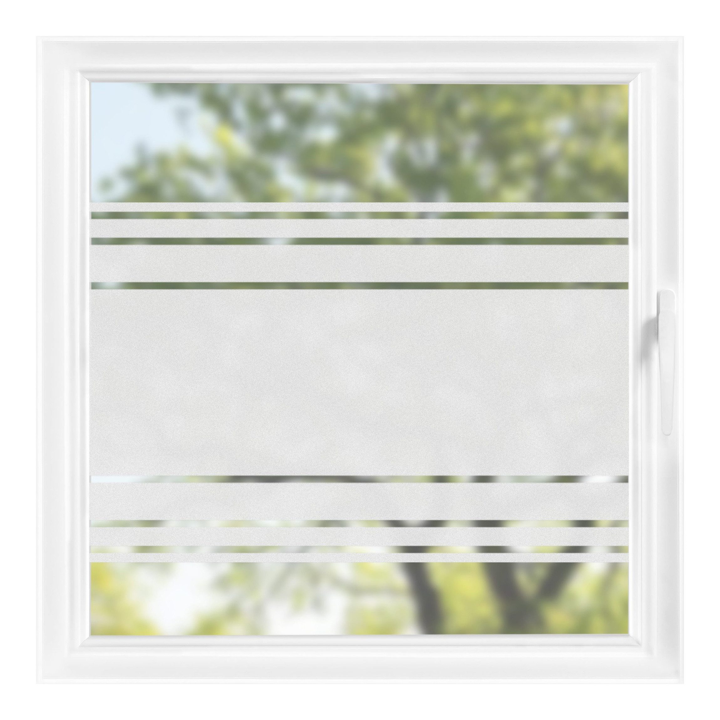 Bilderdepot24 Fensterfolie statisch haftend Motiv Fensterdeko Streifen Muster Bordüre Muster, blickdicht, Innen Fenster Tür Balkontür Küche Badezimmer Wohnzimmer Schlafzimmer