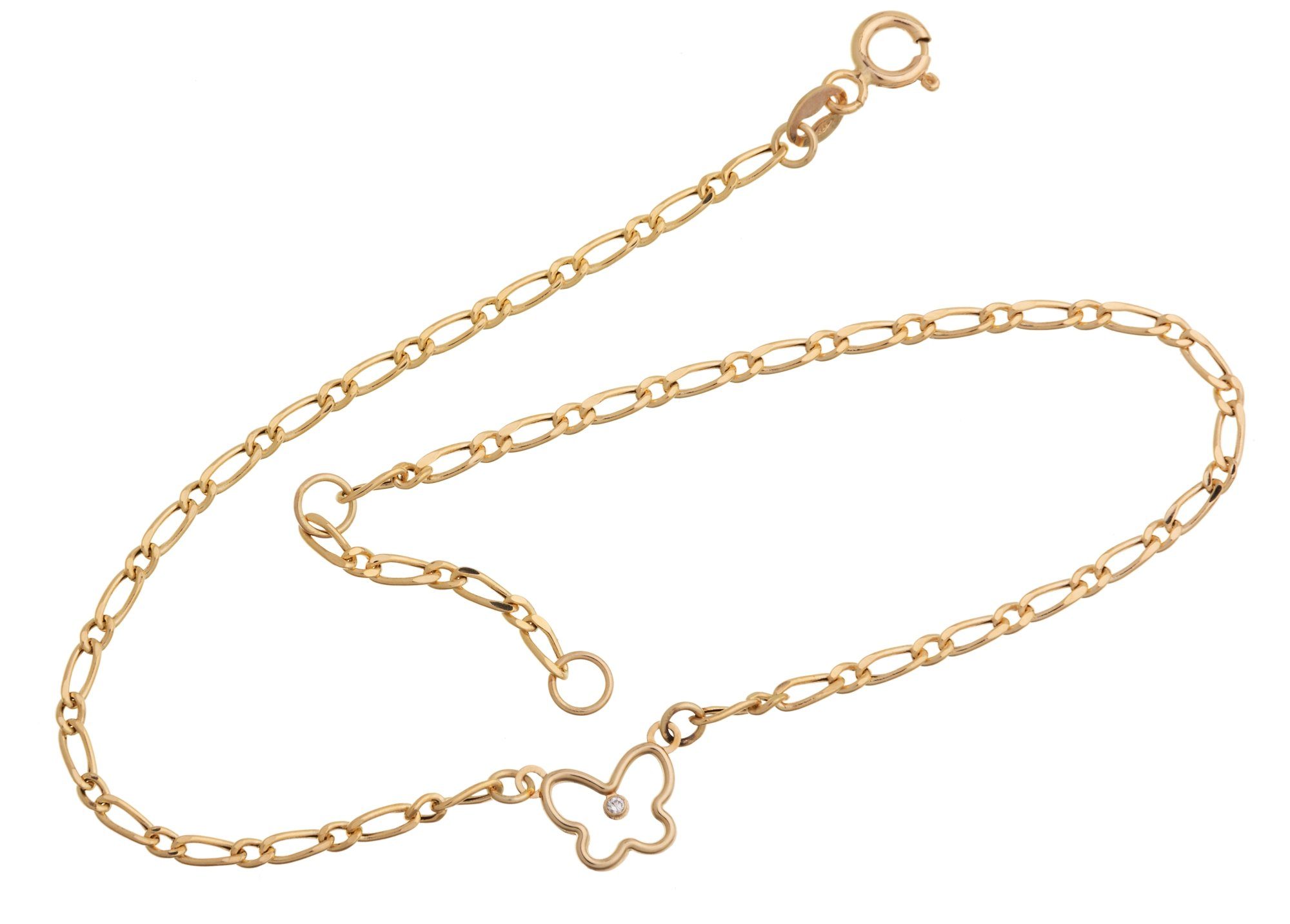 Silberkettenstore Fußkette mit Anhänger »Fußkette 585 Gold mit  Schmetterling 23-30cm wählbar« online kaufen | OTTO