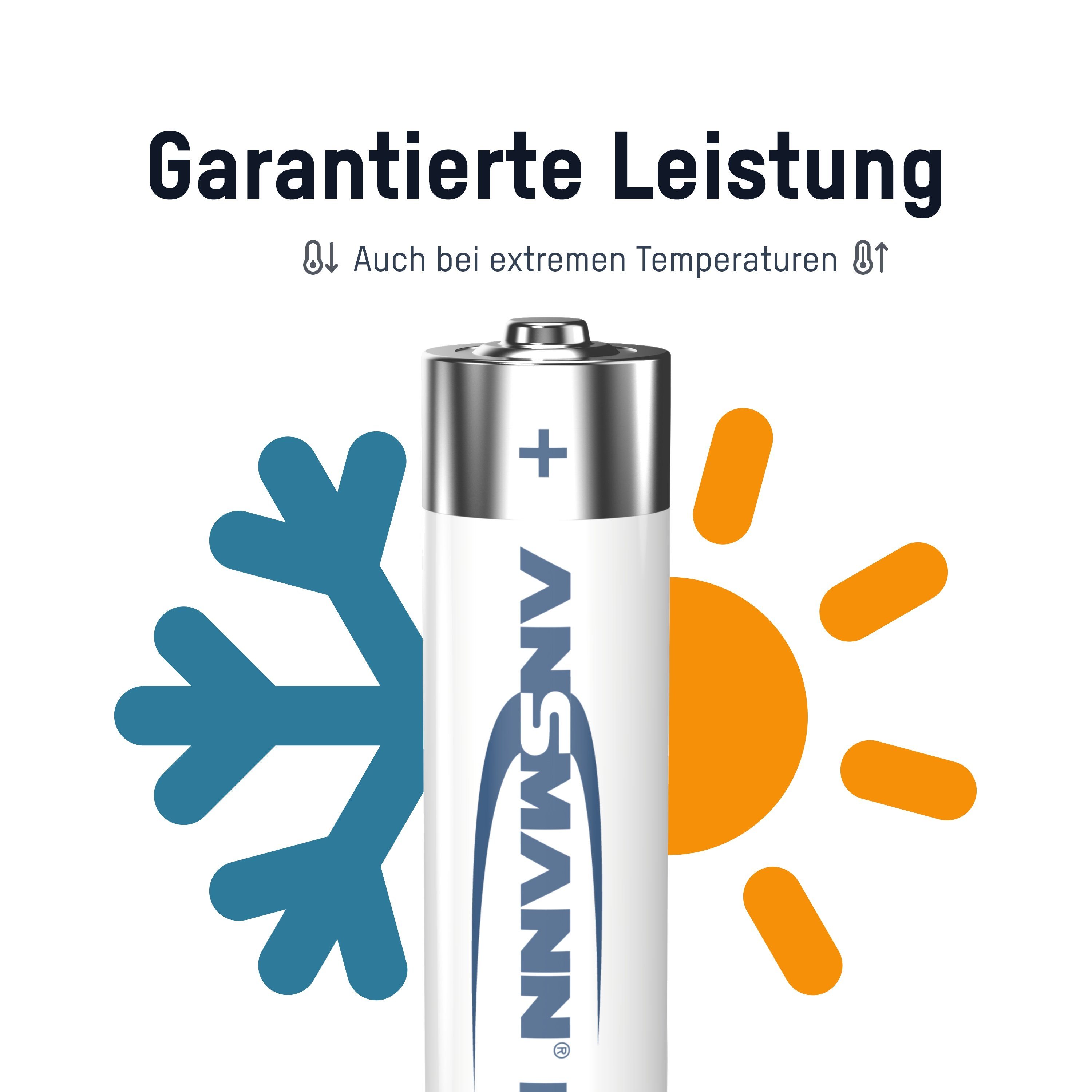 Batterien ANSMANN® Batterie 40 AA Lichterkette für Batterie, Stück, Alkaline uvm. Mignon