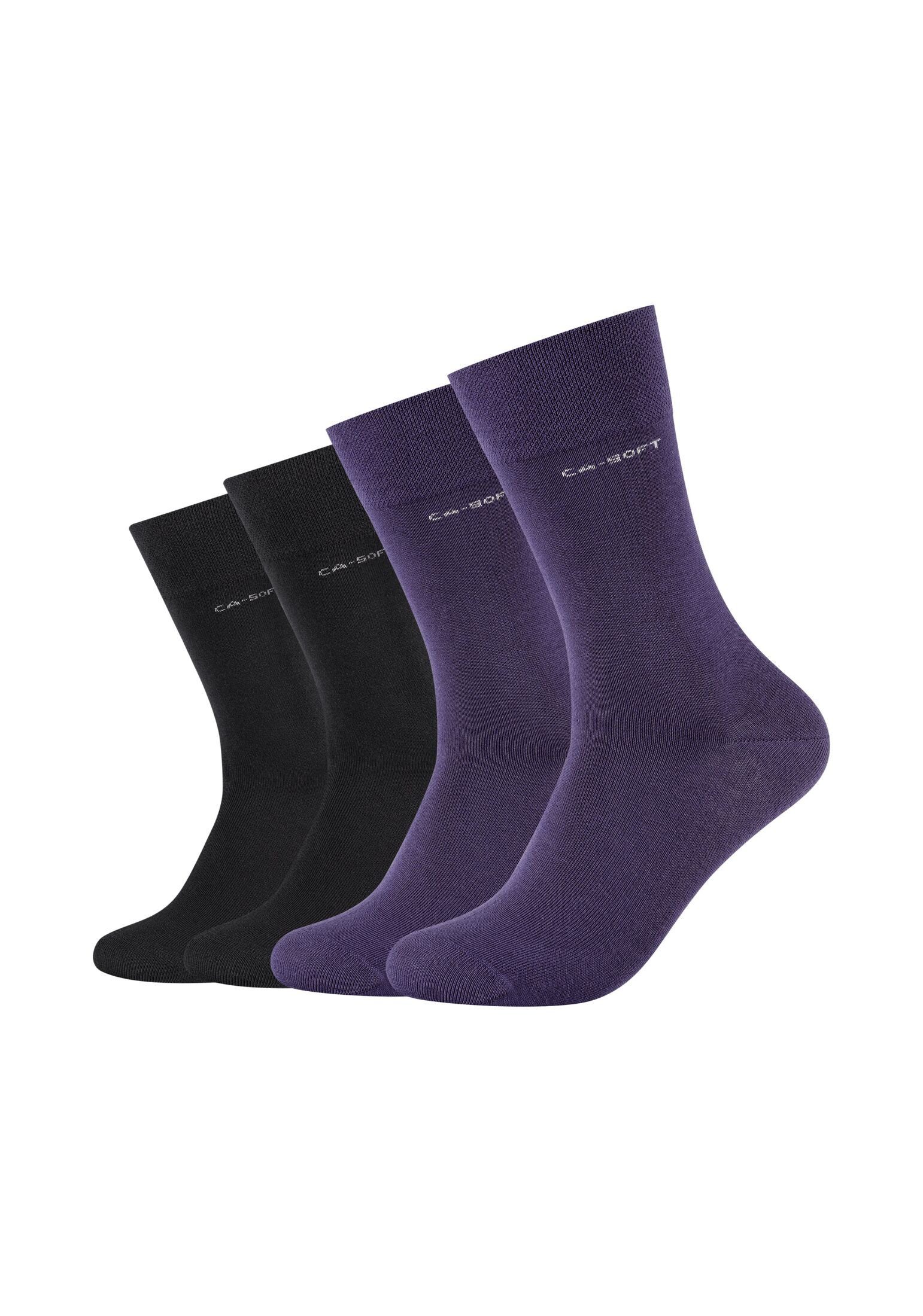 purple Herren Socken Camano und Businesssocken Socken mulberry Bequem für Komfortbund Damen