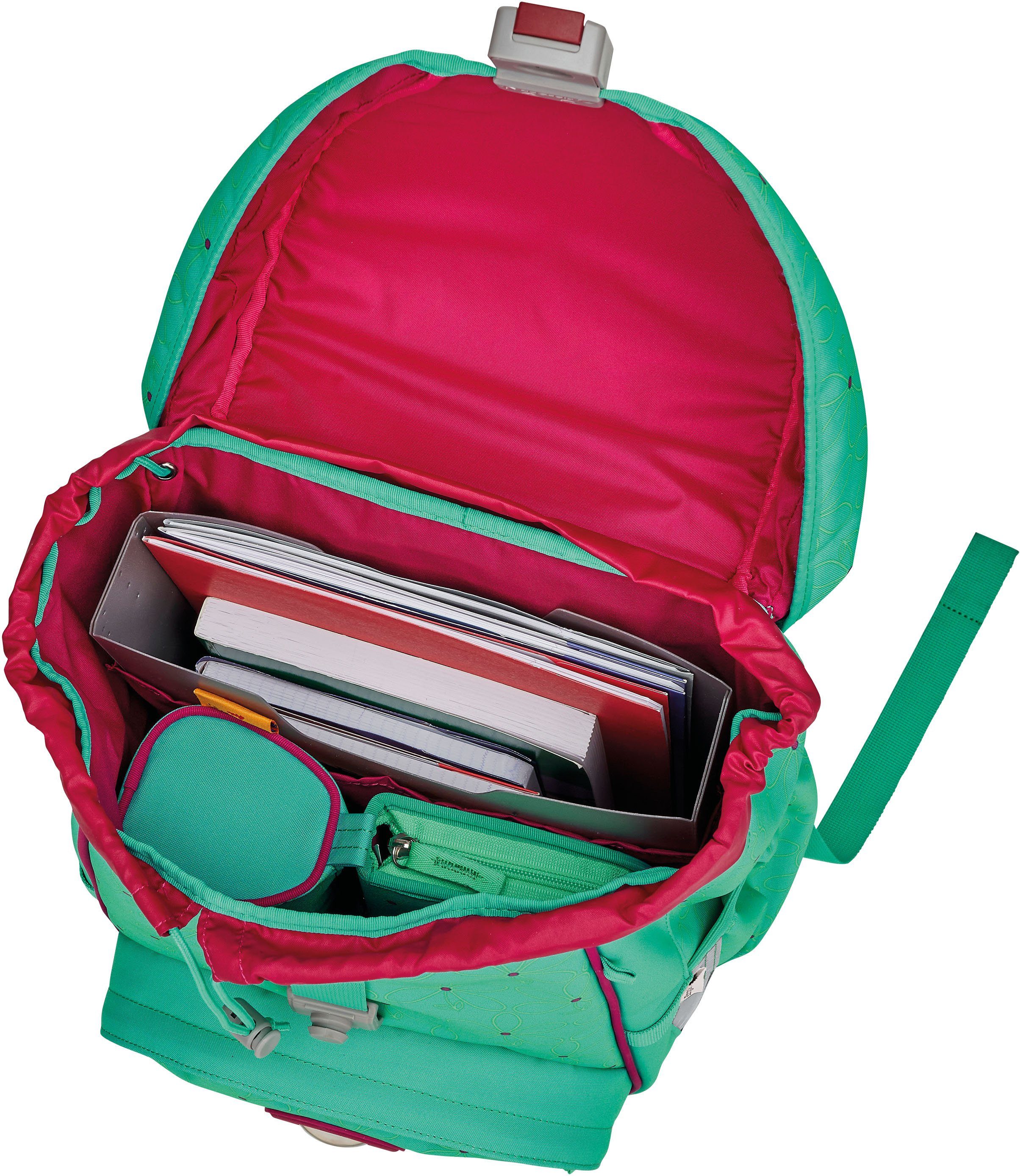 DerDieDas® Schulrucksack ErgoFlex, Peppermint Pony (Set, 5-tlg)