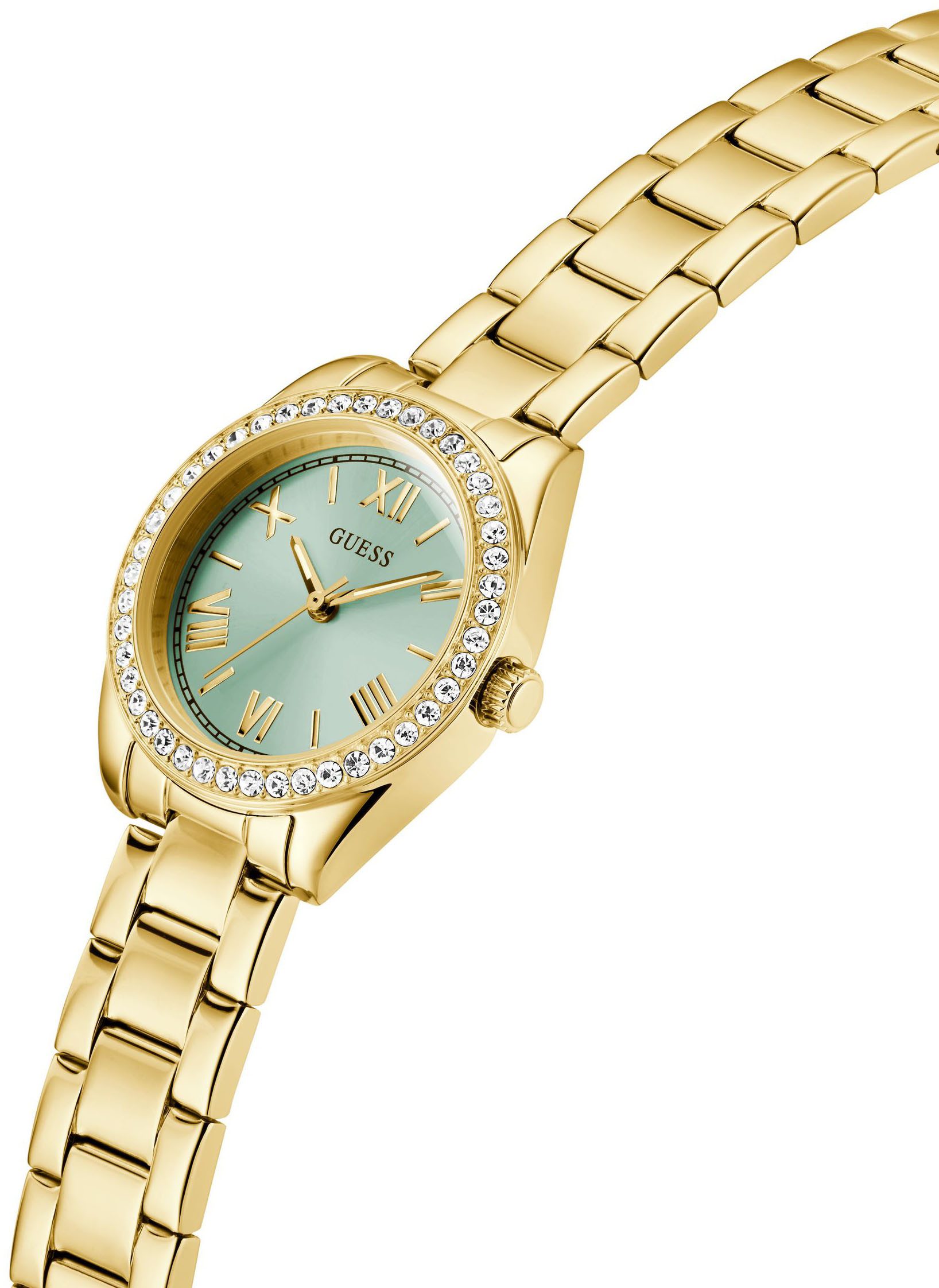 Guess Quarzuhr MINI LUNA GW0841L5, Armbanduhr, Damenuhr, Edelstahlarmband