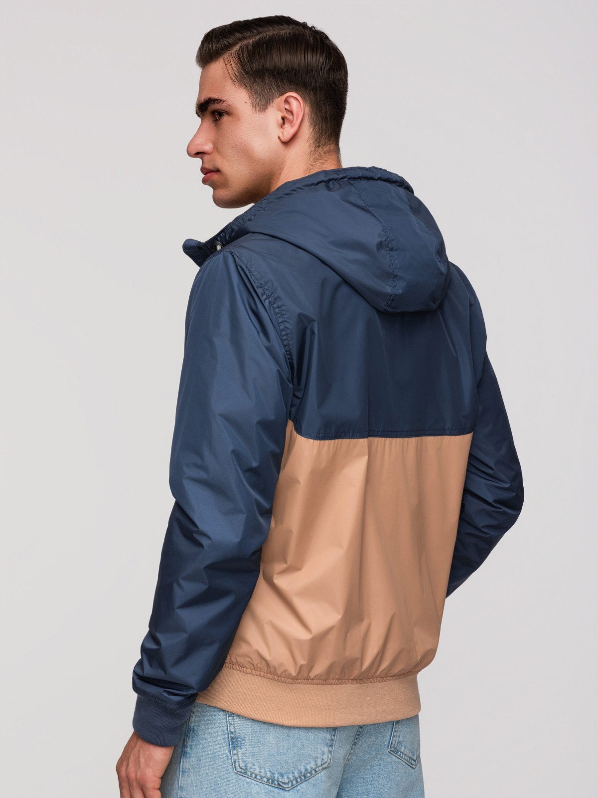 OMBRE Allwetterjacke Leichte farbige Herren-Sportjacke mit Fleece