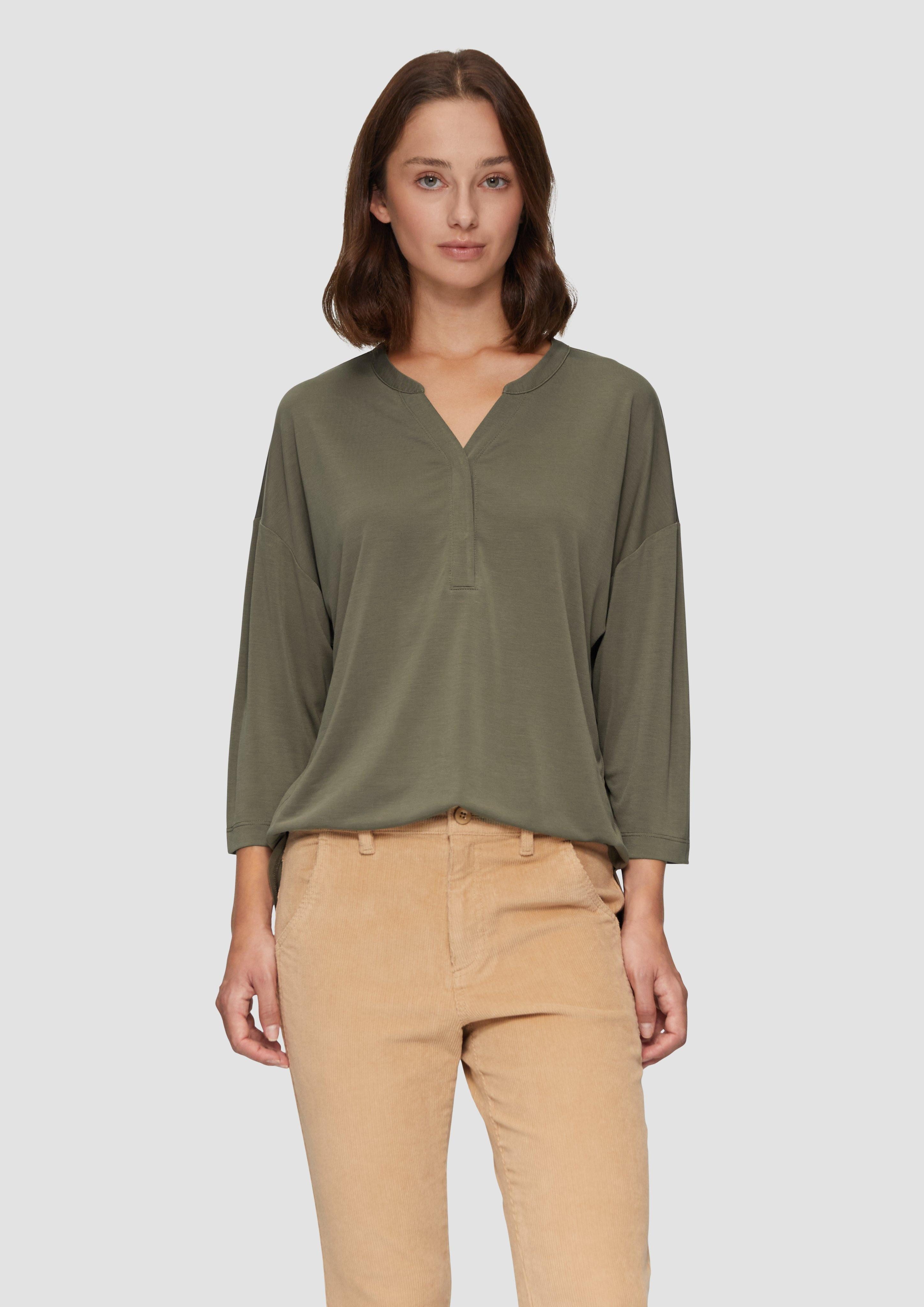 s.Oliver 3/4-Arm-Shirt Blusenshirt aus fließendem Modalmix günstig online kaufen