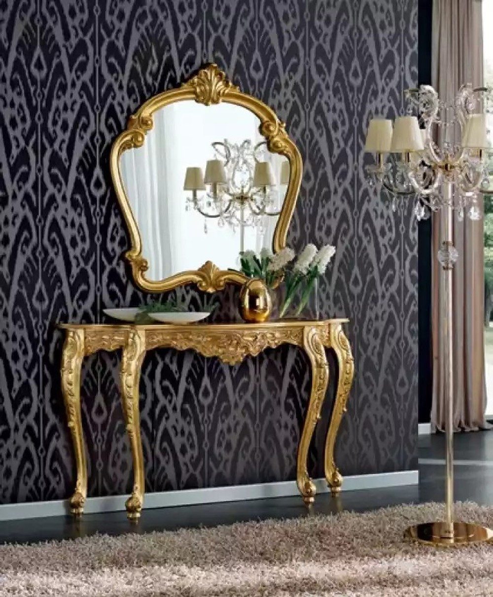 JVmoebel Konsolentisch Designer Holz Konsolentisch mit Spiegel - 2-teiliges Set (2-St., 1x Konsole + 1x Spiegel), Made in Europa