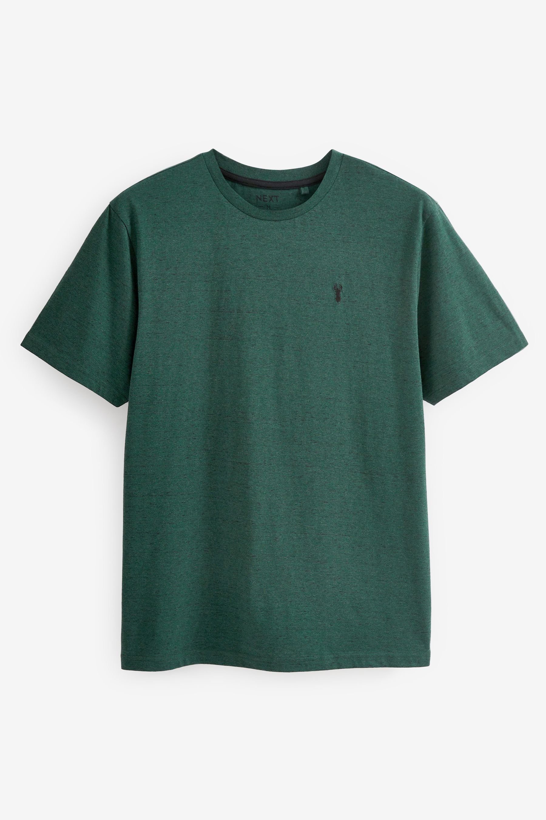 Next T-Shirt Meliertes T-Shirt mit Hirschmotiv (1-tlg) Bottle Green