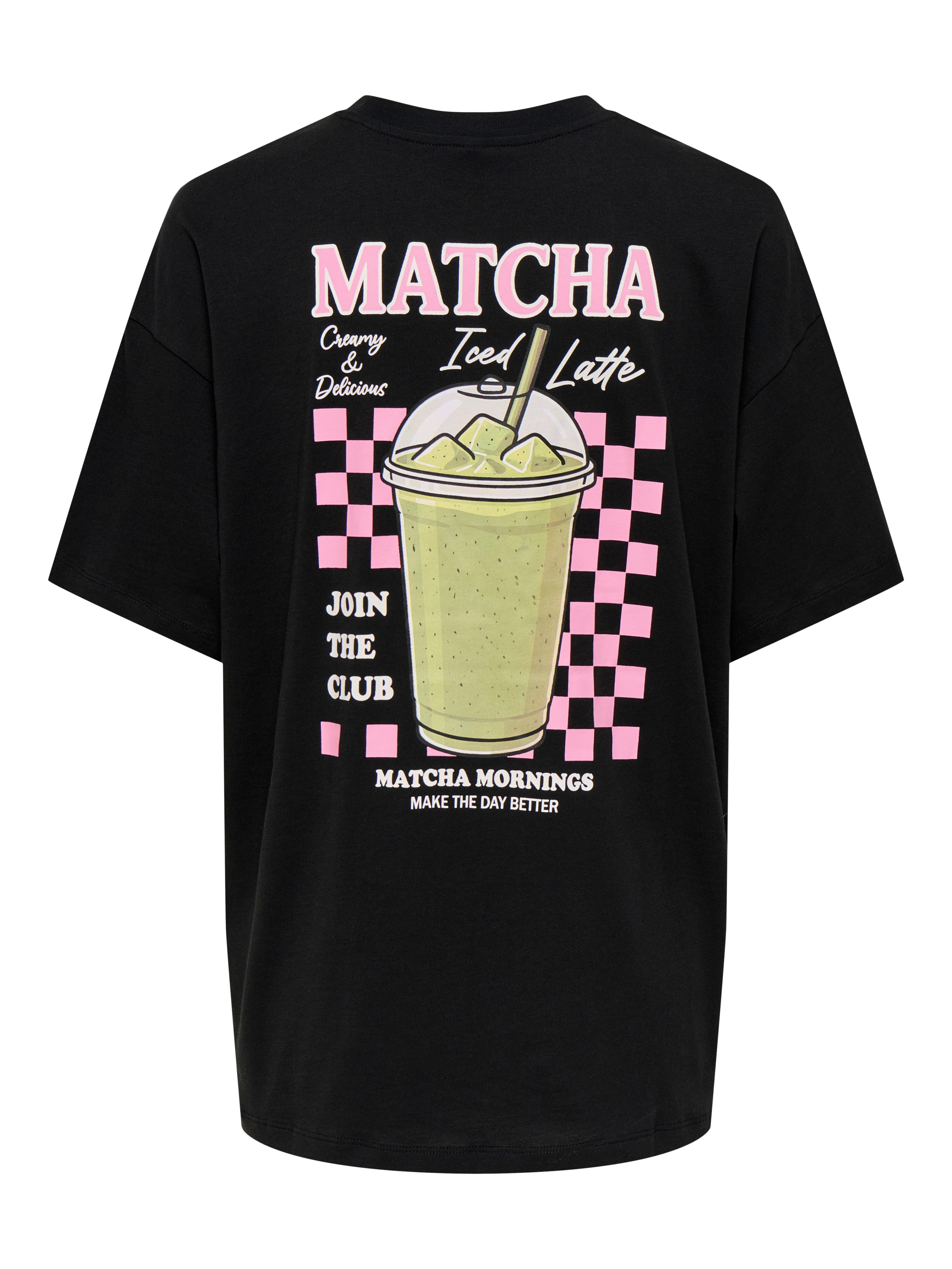 ONLY Kurzarmshirt ONLRITA S/S PRINTED TEE CS JRS Baumwolle, loose fit, Rundhals