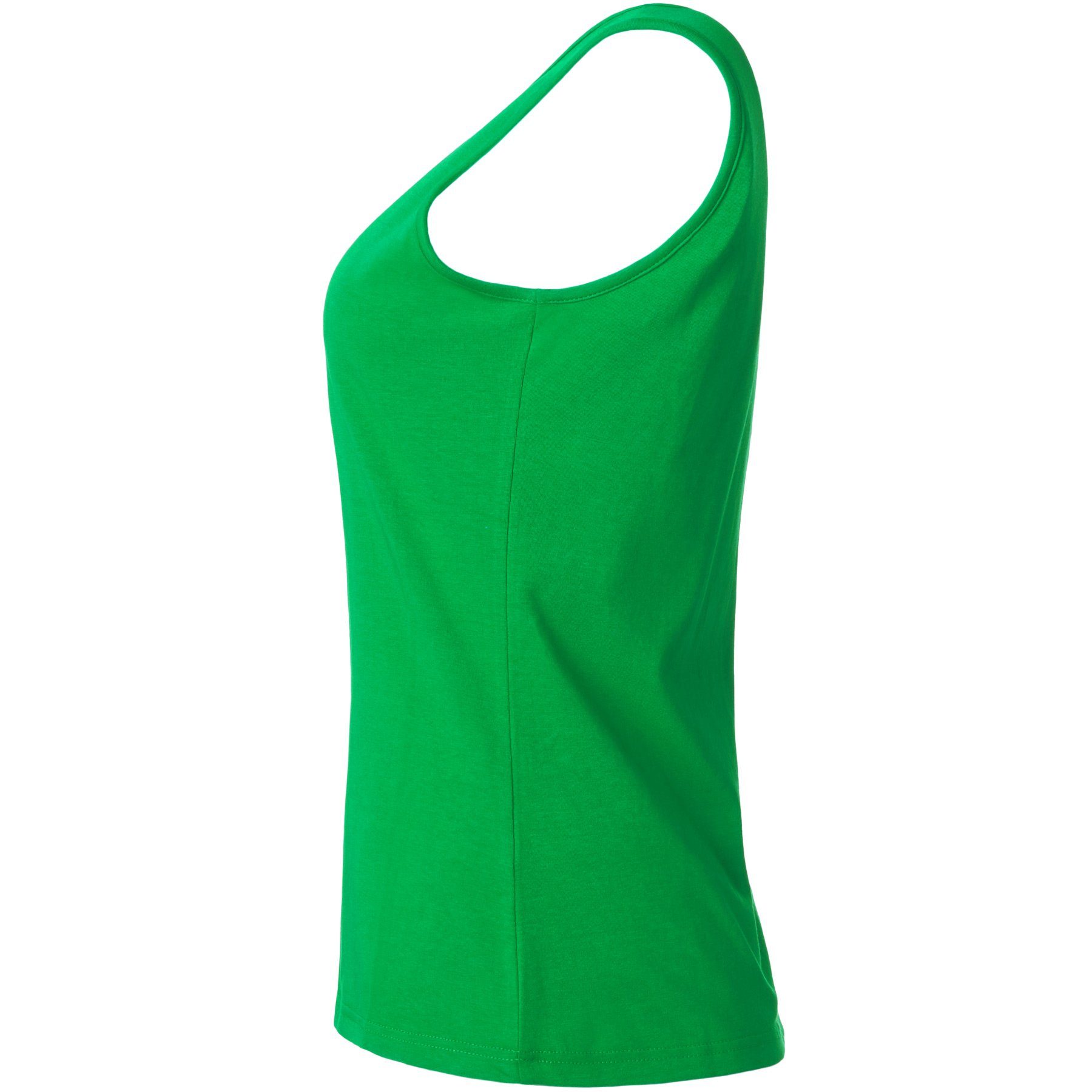 dressforfun Tanktop Achselshirt, Für viele Outfits und Auftritte, Einfarbiges Damen Top (Trägershirt, Konfektionsgröße XL in grün) Leicht körperbetonter Schnitt – Bild 5 von 5