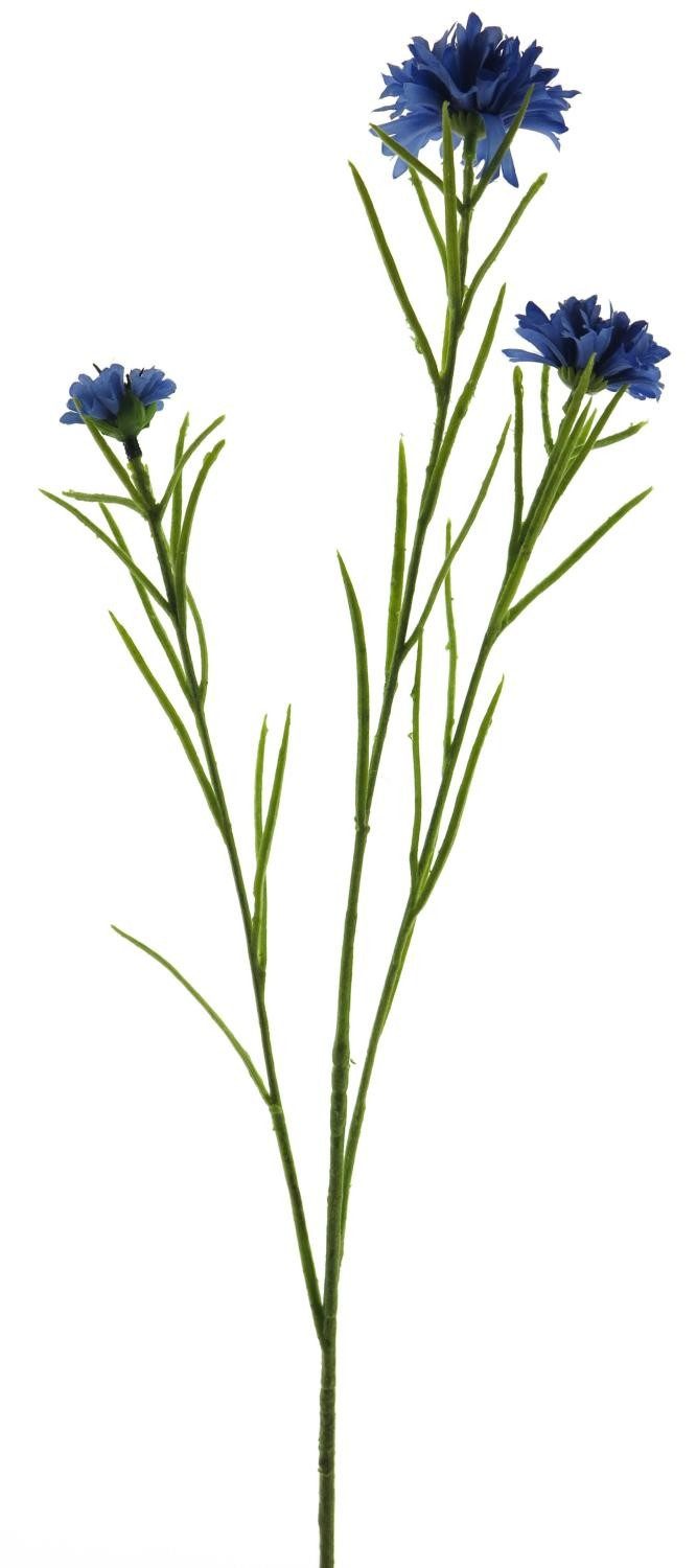 Kunstzweig Kunstblumen Zweig Kornblume NAWEN, blau, 65 cm