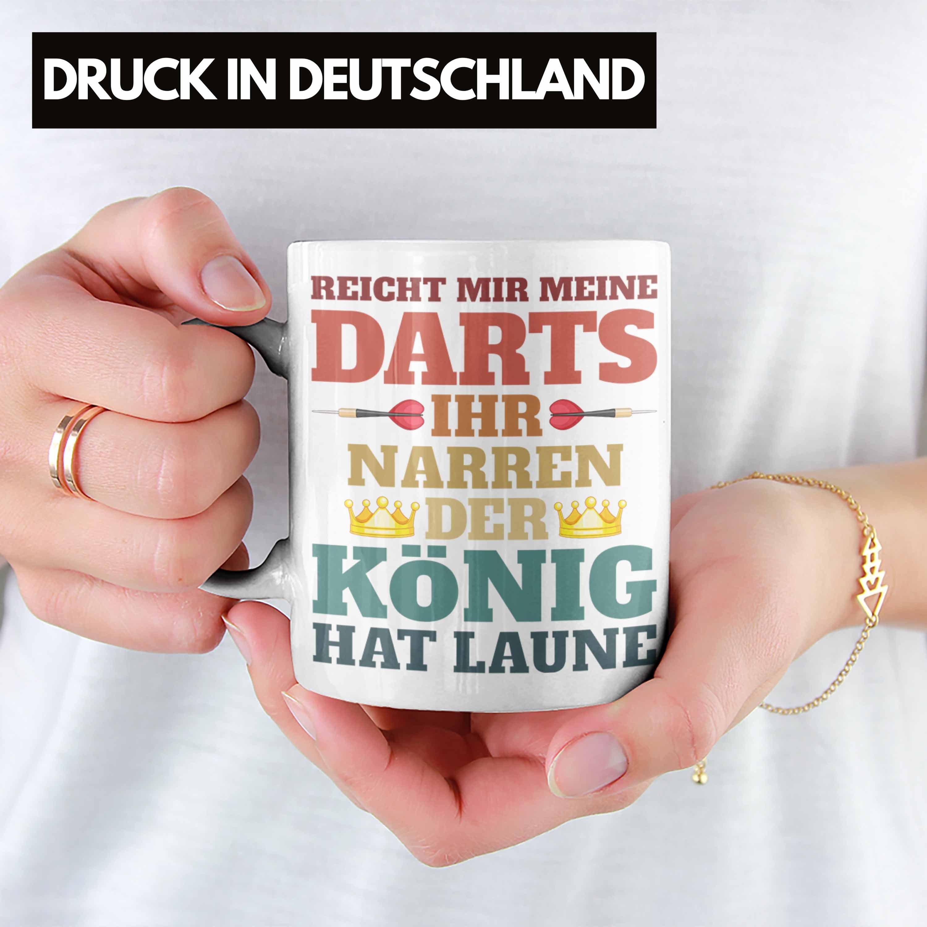 Tasse Tasse Spruch Meine Trendation Männer Dartpfeil Dart-Spieler Mir Weiss Trendation - Darts Geschenkidee Reicht Dart