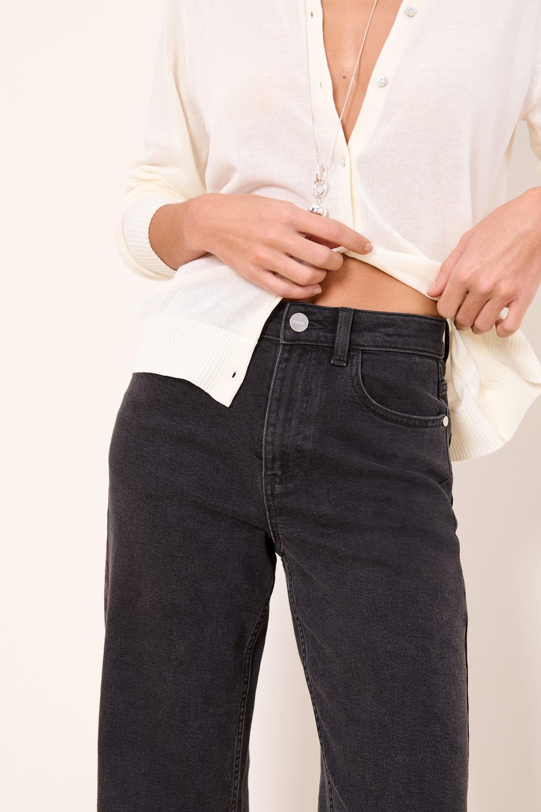 LIPSY Weite Jeans Lipsy Jeans mit weitem Bein, Kurzgröße (1-tlg)