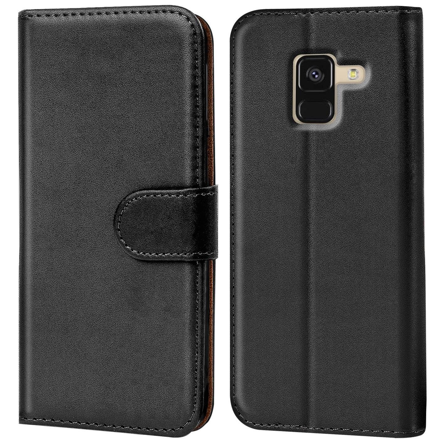 CoolGadget Handyhülle Wallet Klapp Tasche Book Case für Samsung Galaxy A8 2018 5,6 Zoll, Hülle Klapphülle Flip Cover Etui Schutzhülle