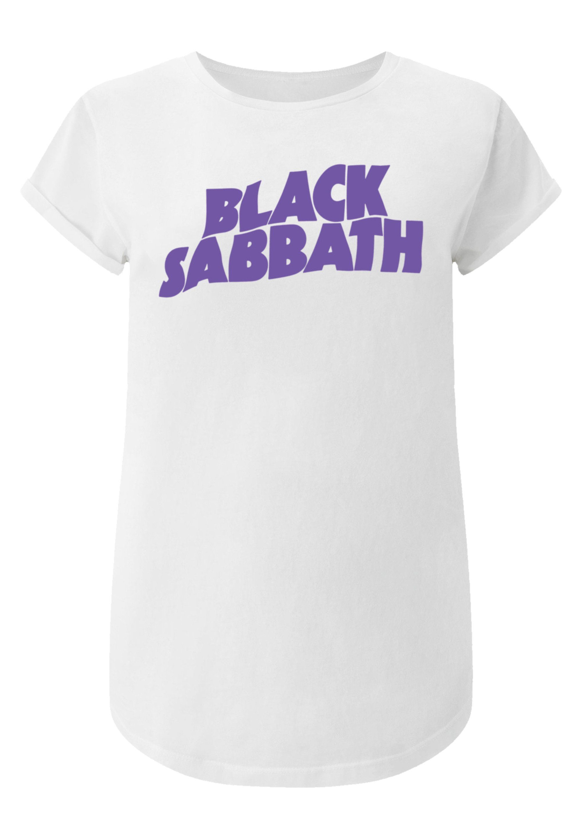 F4NT4STIC T-Shirt Black Sabbath Wavy Logo Print, Unter fairen  Arbeitsbedingungen produziert