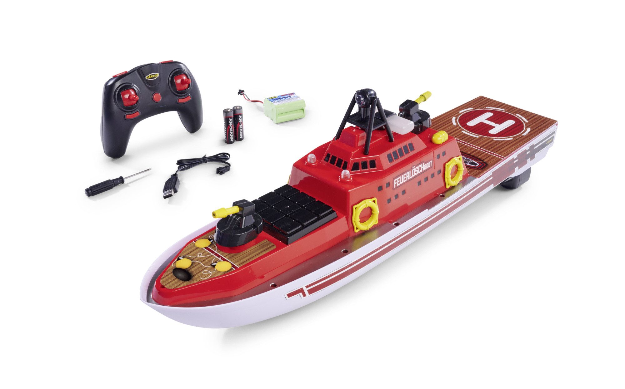 Carson RC Feuerlöschboot 2,4Ghz 100% RTR RC-Ladegerät