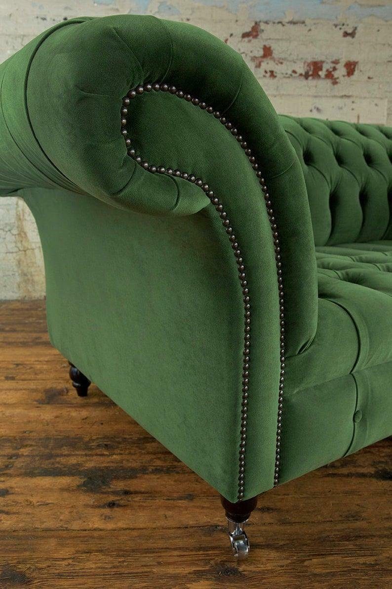 Polster Sitz Couch Sofa Chesterfield Textil JVmoebel 2 Sitzer