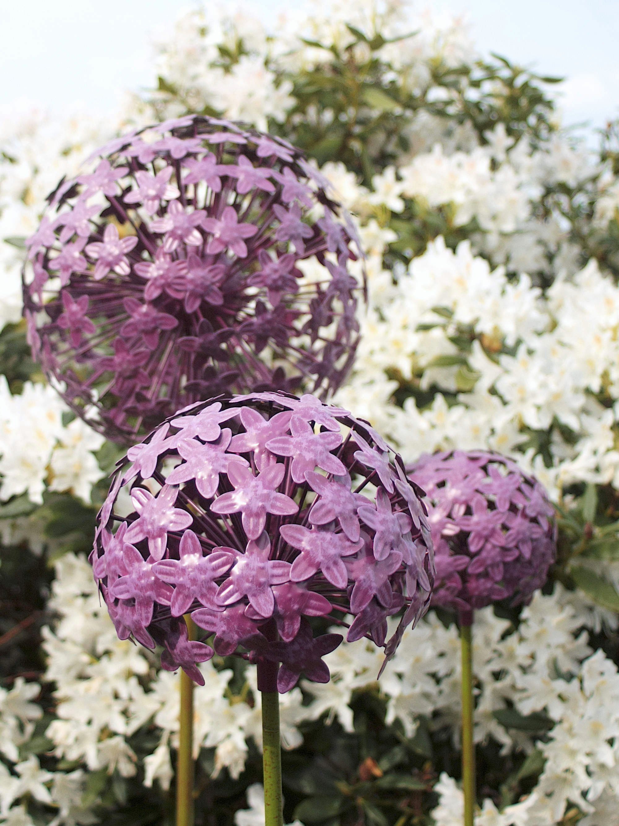 Paulslandhaus Dekokugel Pflanzstecker Allium Lila Gartenstecker Rosenkugel günstig online kaufen