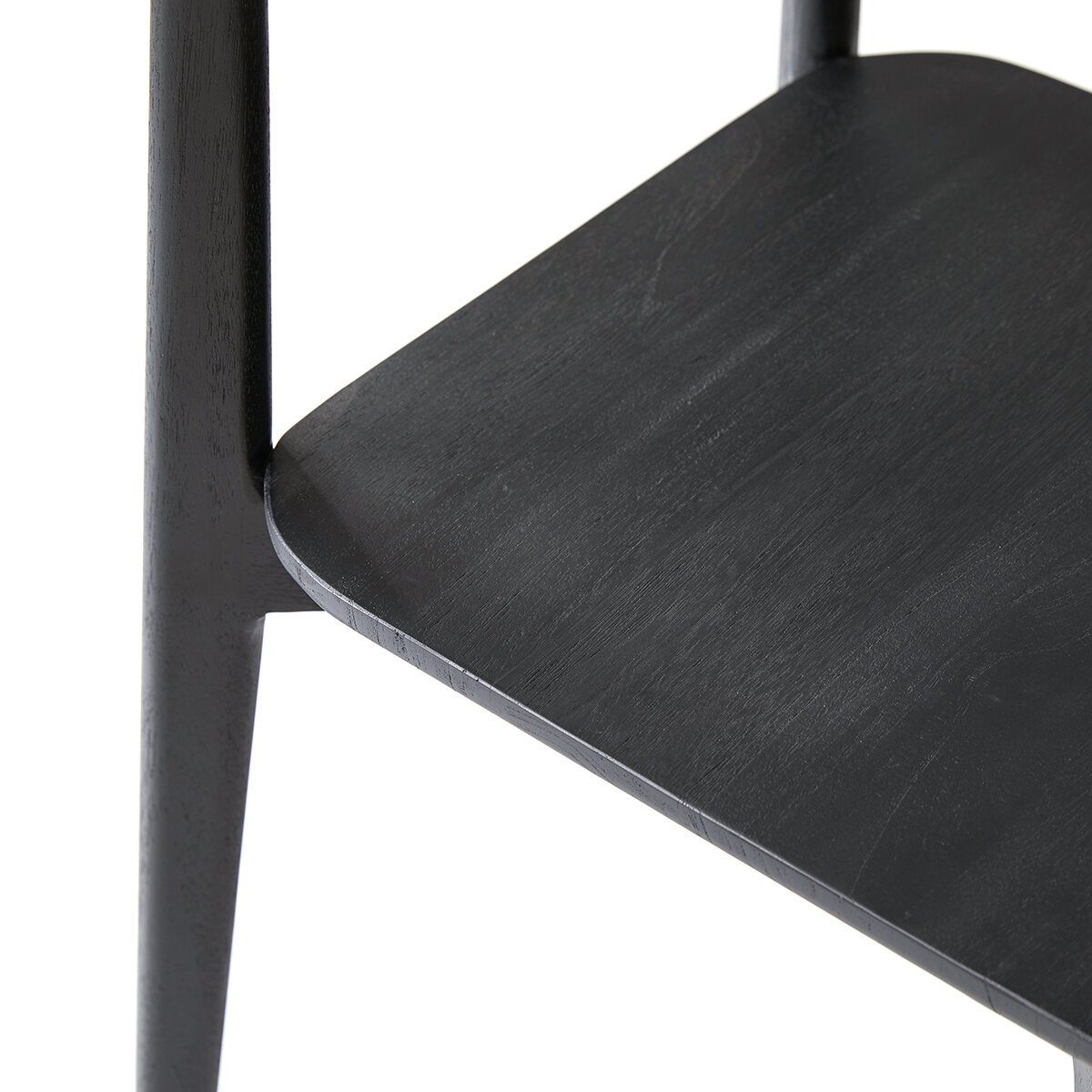 Tikamoon Esszimmerstuhl Stuhl aus massivem Teakholz black