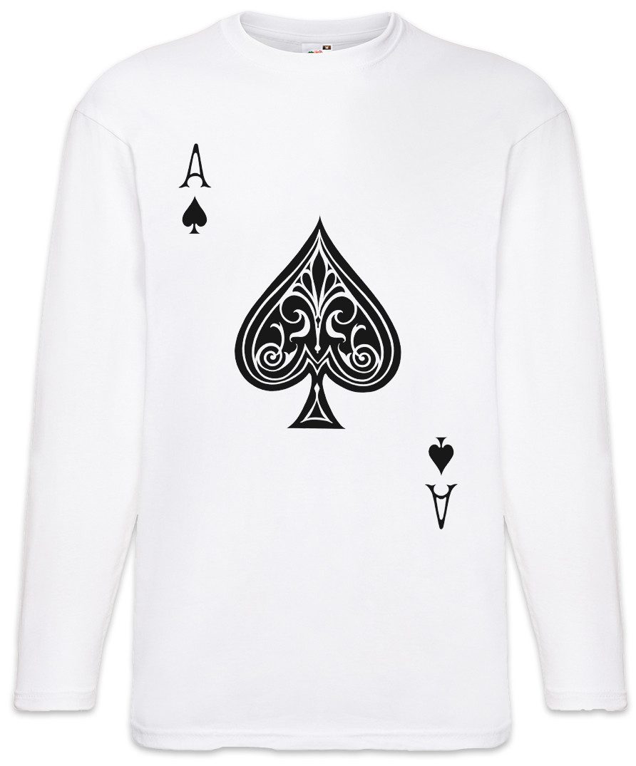 Langarmshirt Ace Of Spades I Langarm T-Shirt Pik As Spade Ace Poker Card Casino