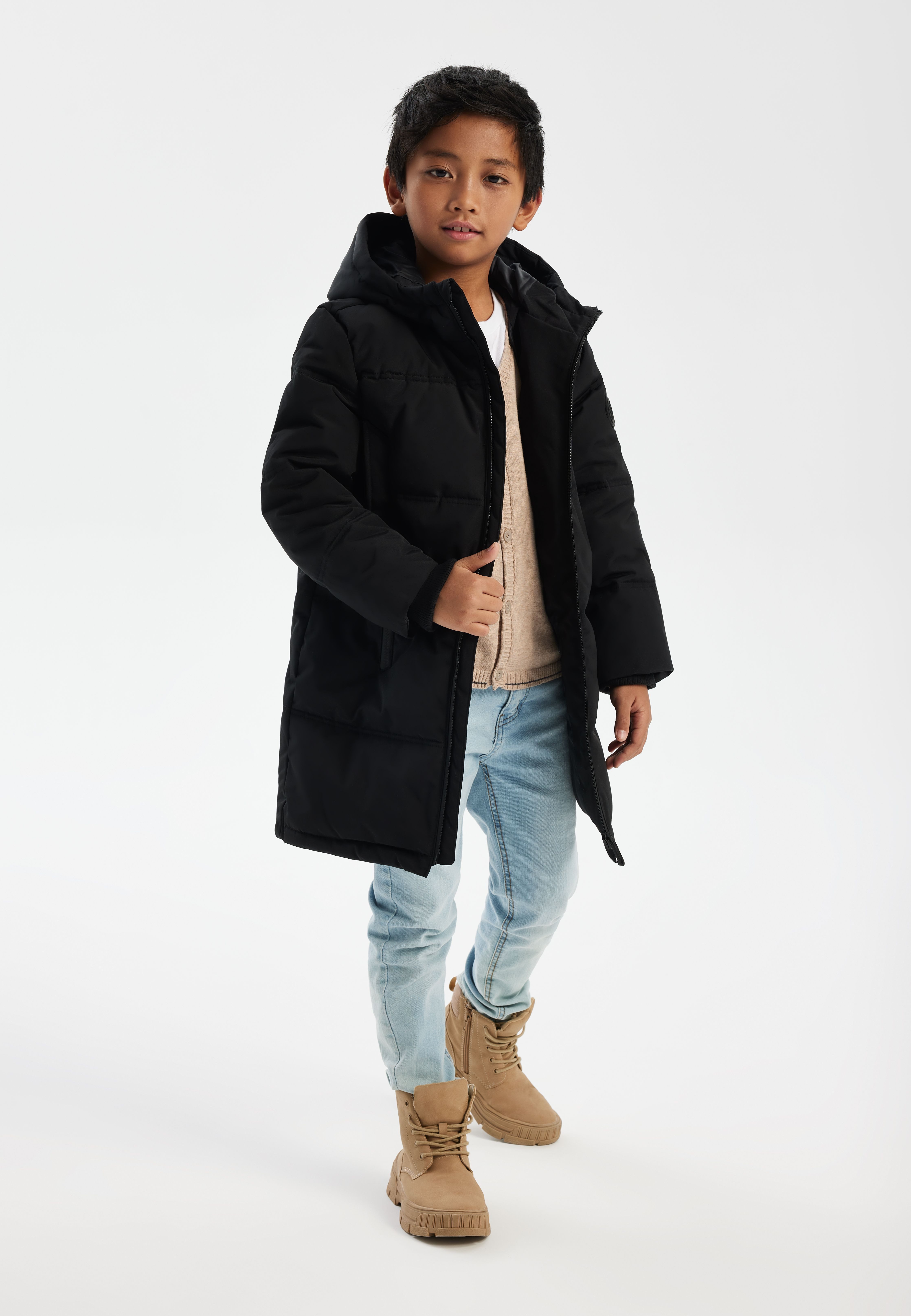 MINOTI Winterjacke Gefütterte, längere Jacke (2y-14y) günstig online kaufen