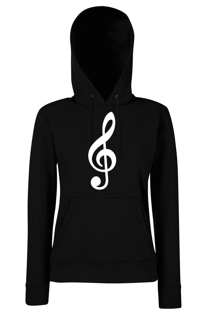 Youth Designz Kapuzenpullover Notenschlüssel Damen Hoodie Pullover mit modischem Musik Print