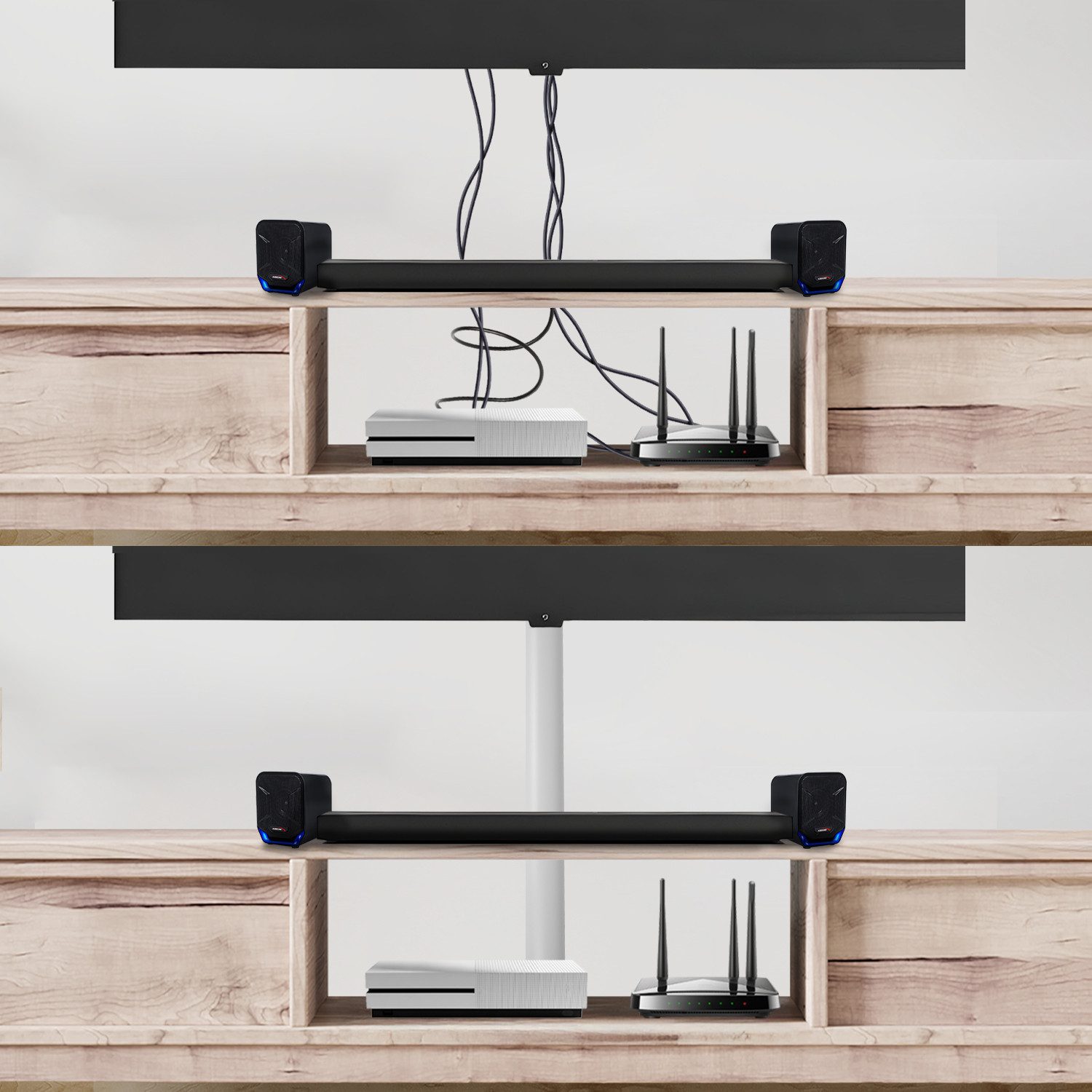 Maclean Kabeldurchfuhr MC-814 Aluminium-Kabelabdeckleiste 75 cm, für die Organisation von Elektro-, HDMI-, Audio- und Internetkabeln