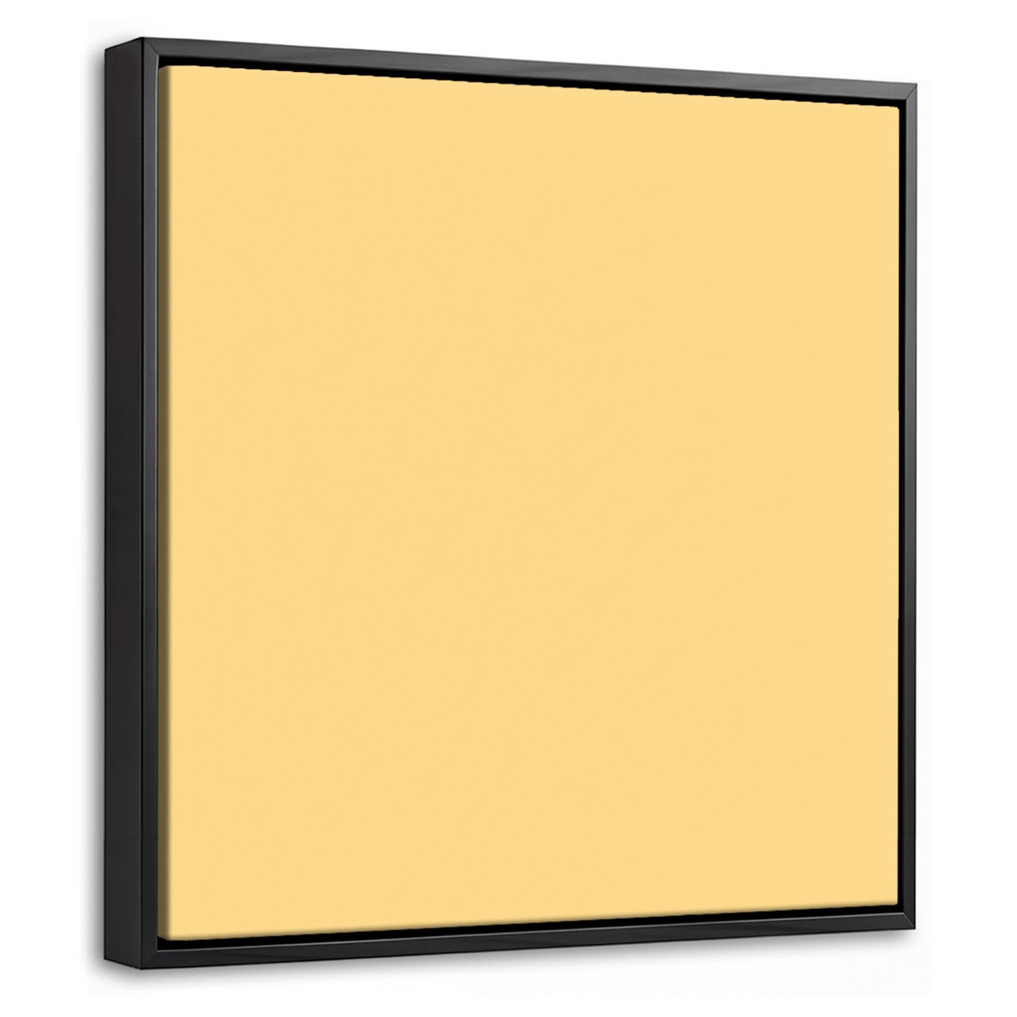 OneMillionCanvasses® Leinwandbild mit Rahmen - Butter – Gelb – Yellow, Fotodruck (1 St), Leinwand Bilder Klein, Wand Dekoration Aesthetic 20x20cm