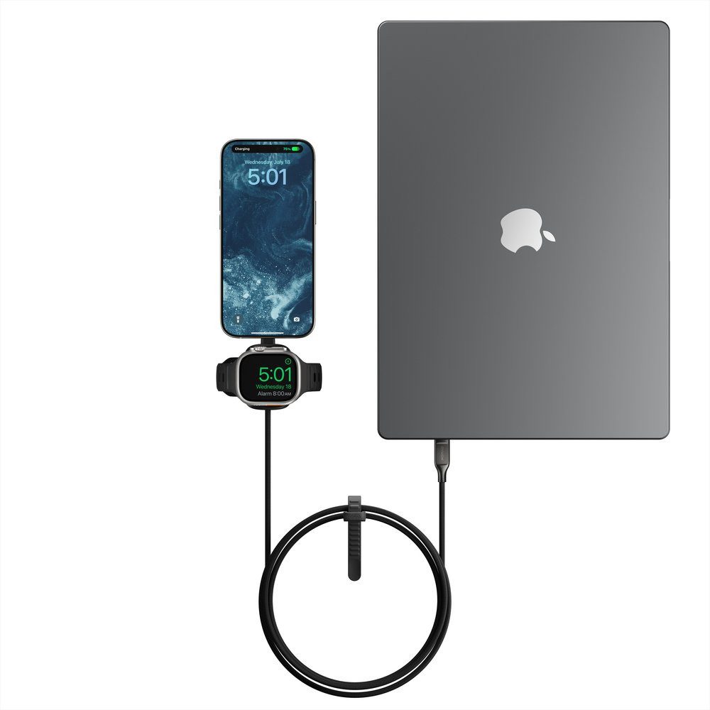 Nomad Universal Ladekabel Smartwatch-Ladekabel, für iPhone, Watch, Schwarz