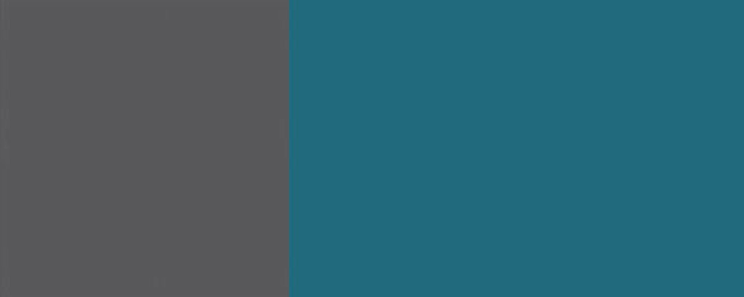 Feldmann-Wohnen Klapphängeschrank und taubenblau Florence RAL mit grifflos 50cm 1-türig (Florence) Hochglanz 5014 wählbar Klapptür Front- Korpusfarbe